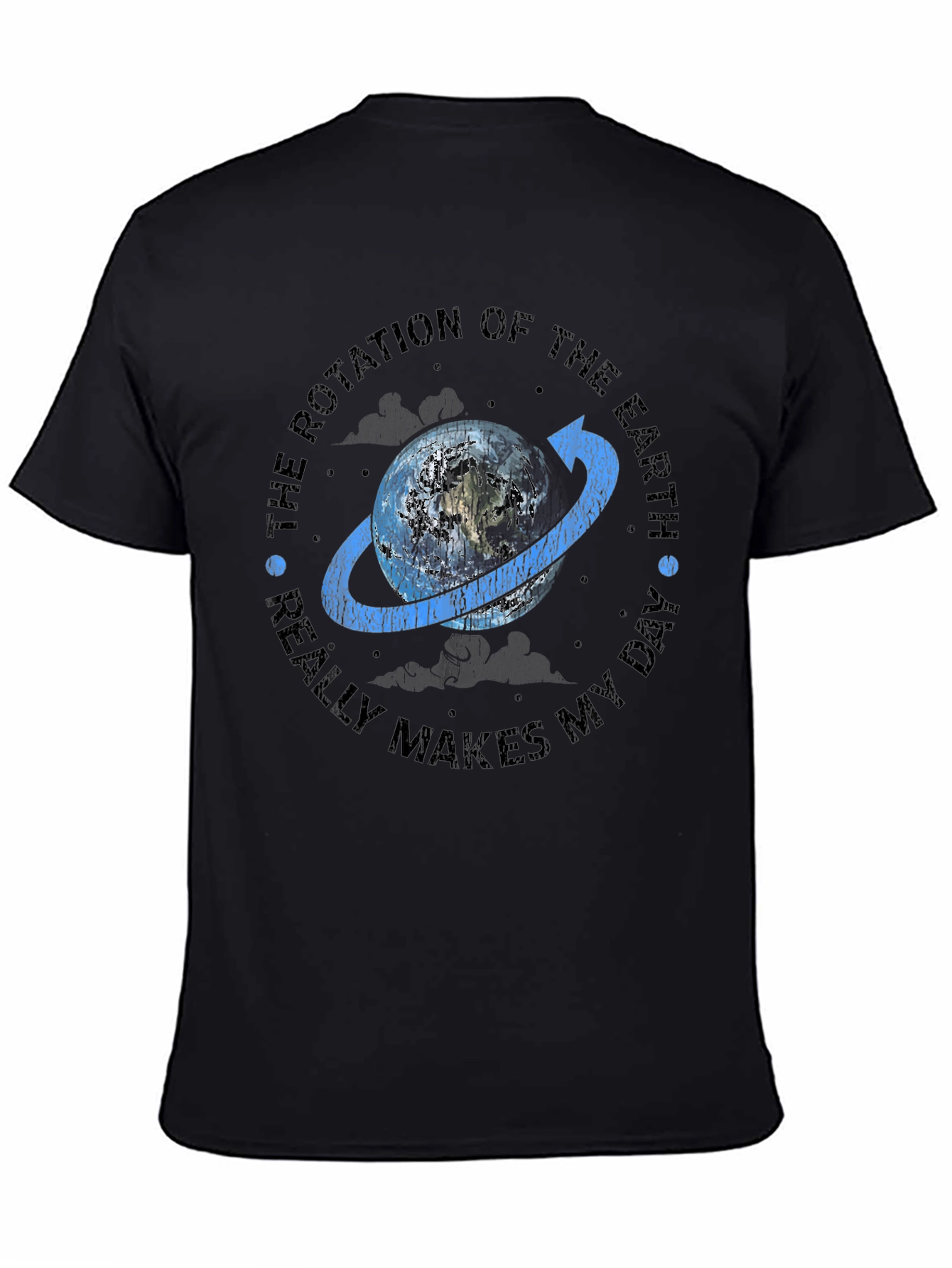 Black Rotation of the Earth T-Shirt - Funny Science Tee view 4