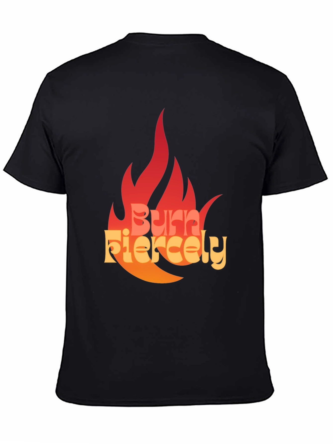 Black Burn Fiercely Graphic T-Shirt - Bold Statement Tee view 4