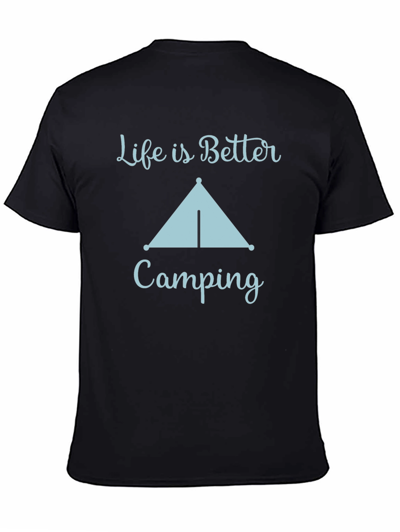 Black Life Is Better Camping Graphic Tee view 4