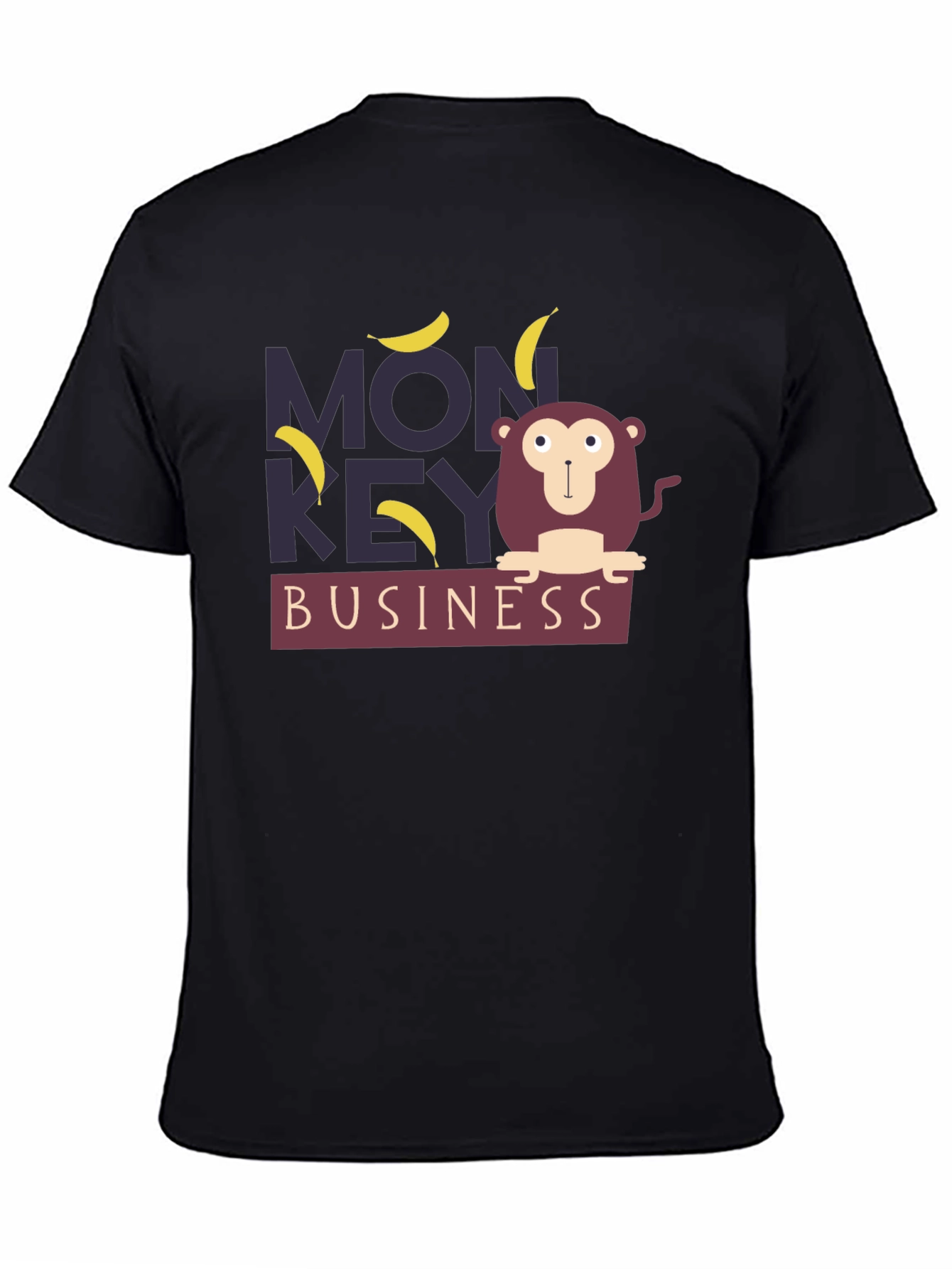 Black Monkey Business Graphic Tee - Fun Novelty T-Shirt view 4
