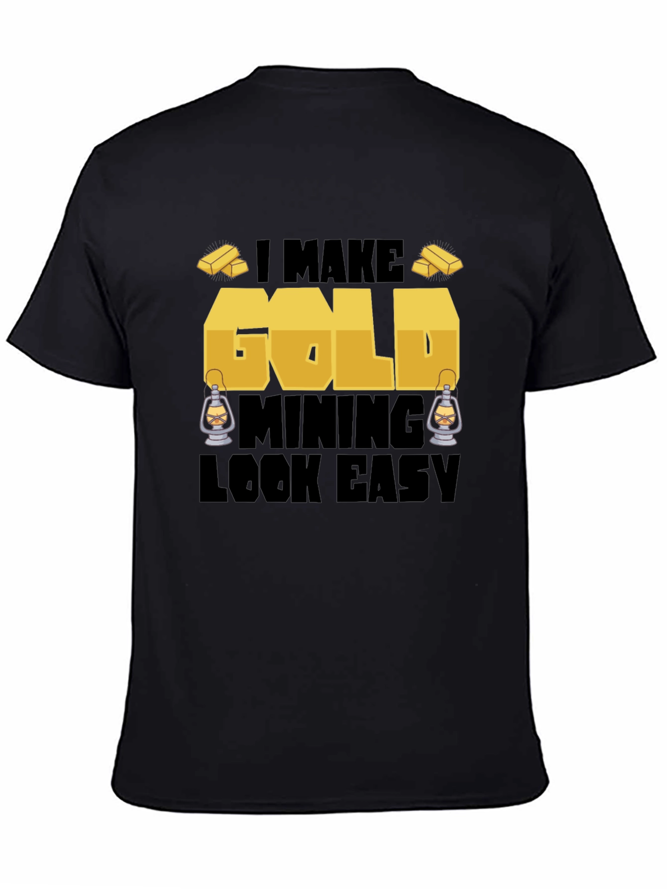 Black Gold Mining T-Shirt - Funny Miner Tee view 4