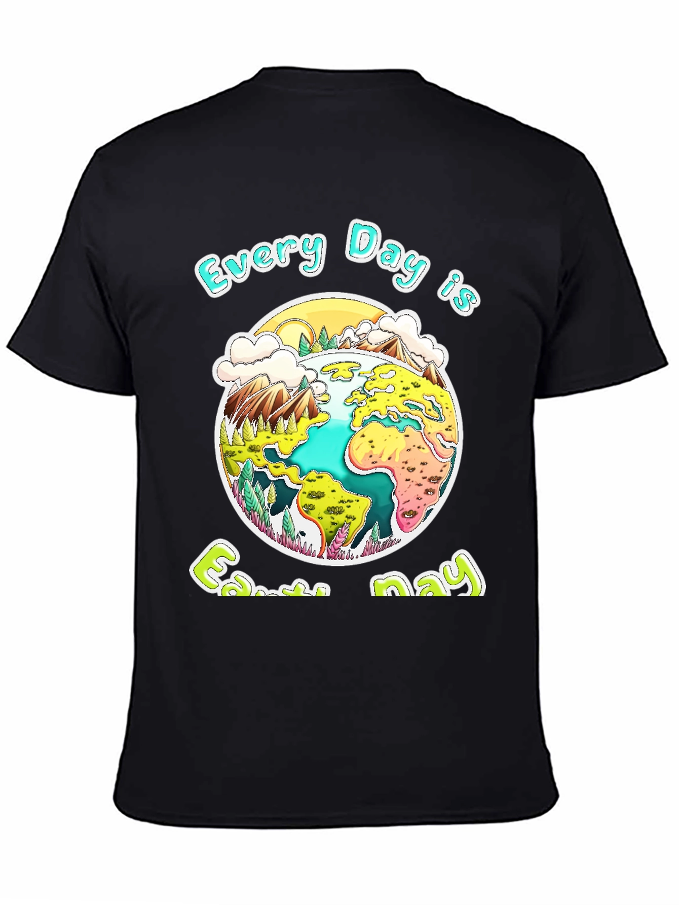 Earth Day Every Day Black T-Shirt - 4
