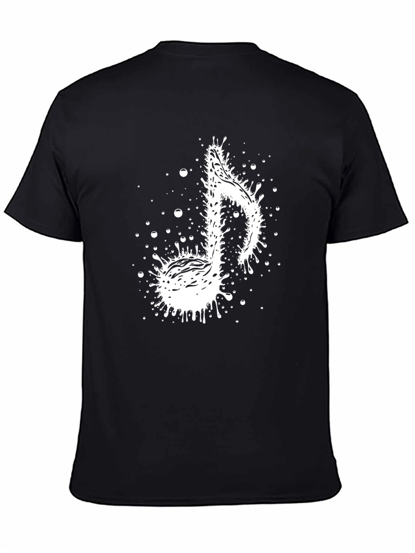Black Musical Note Graphic Tee - Stylish Black T-Shirt view 4