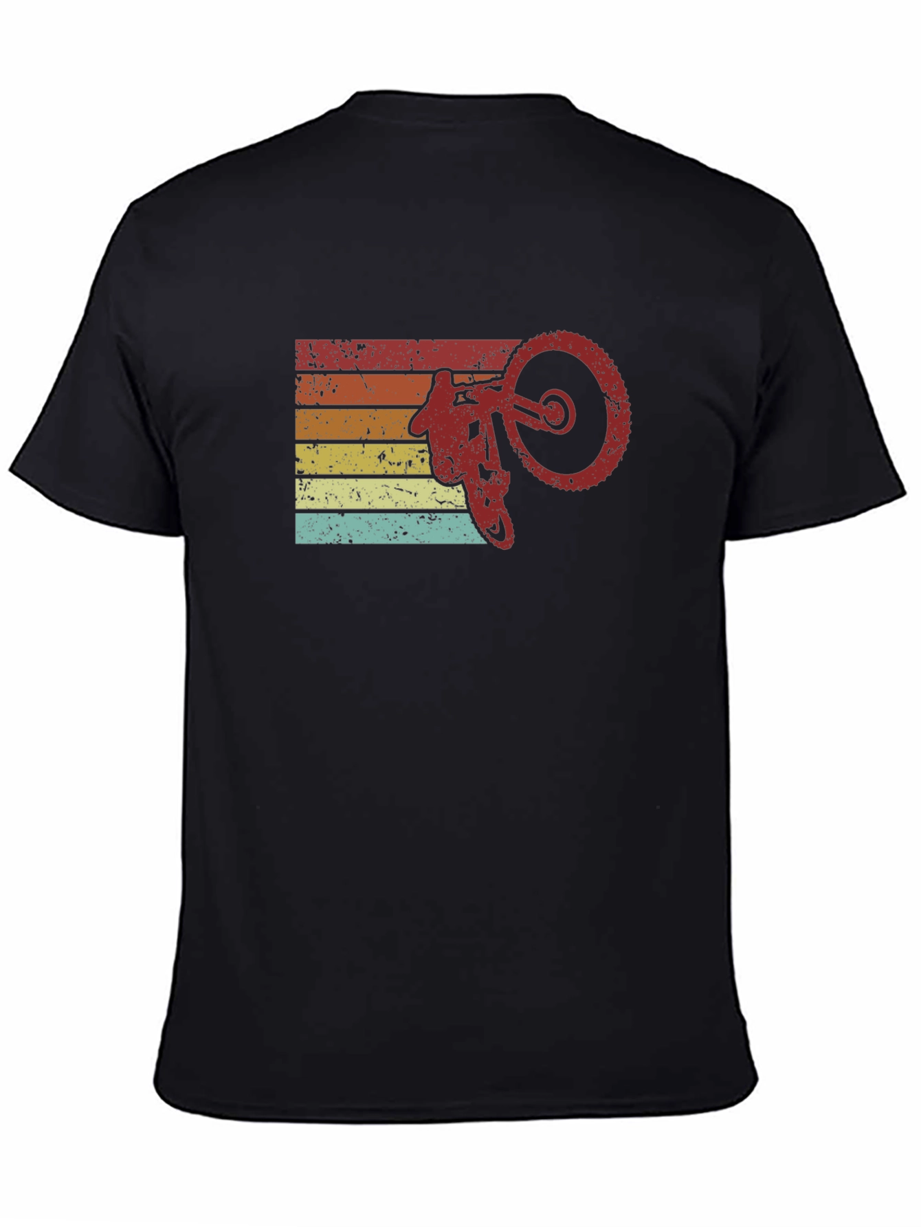 Black Retro Mountain Bike Graphic Tee view 4