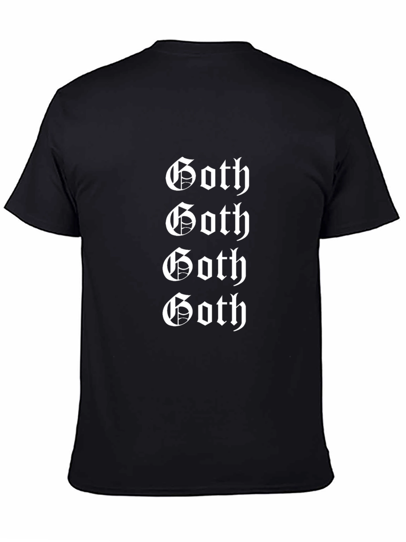 Black Goth T-Shirt - Bold Gothic Design view 4