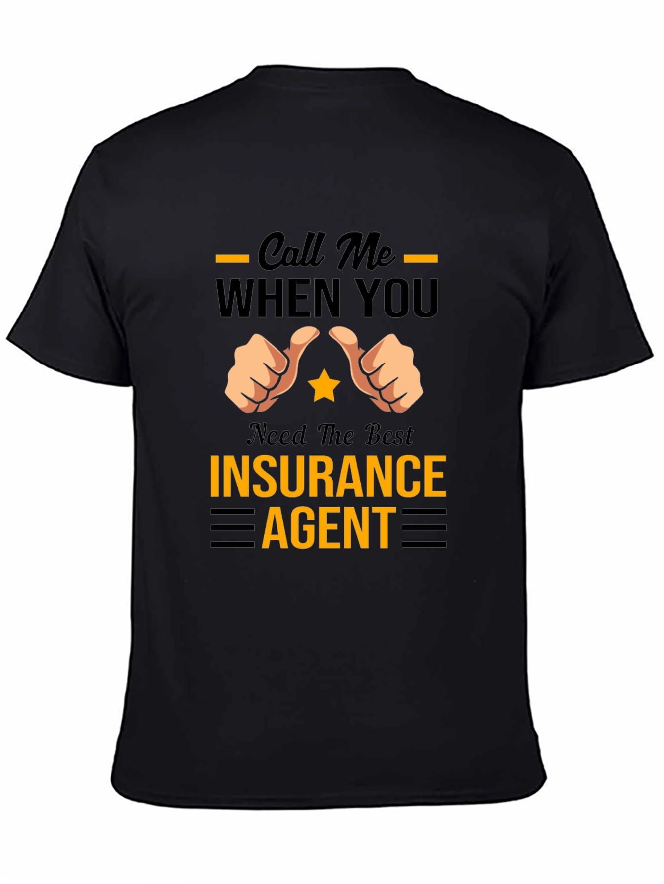 Black Insurance Agent Graphic Tee view 4