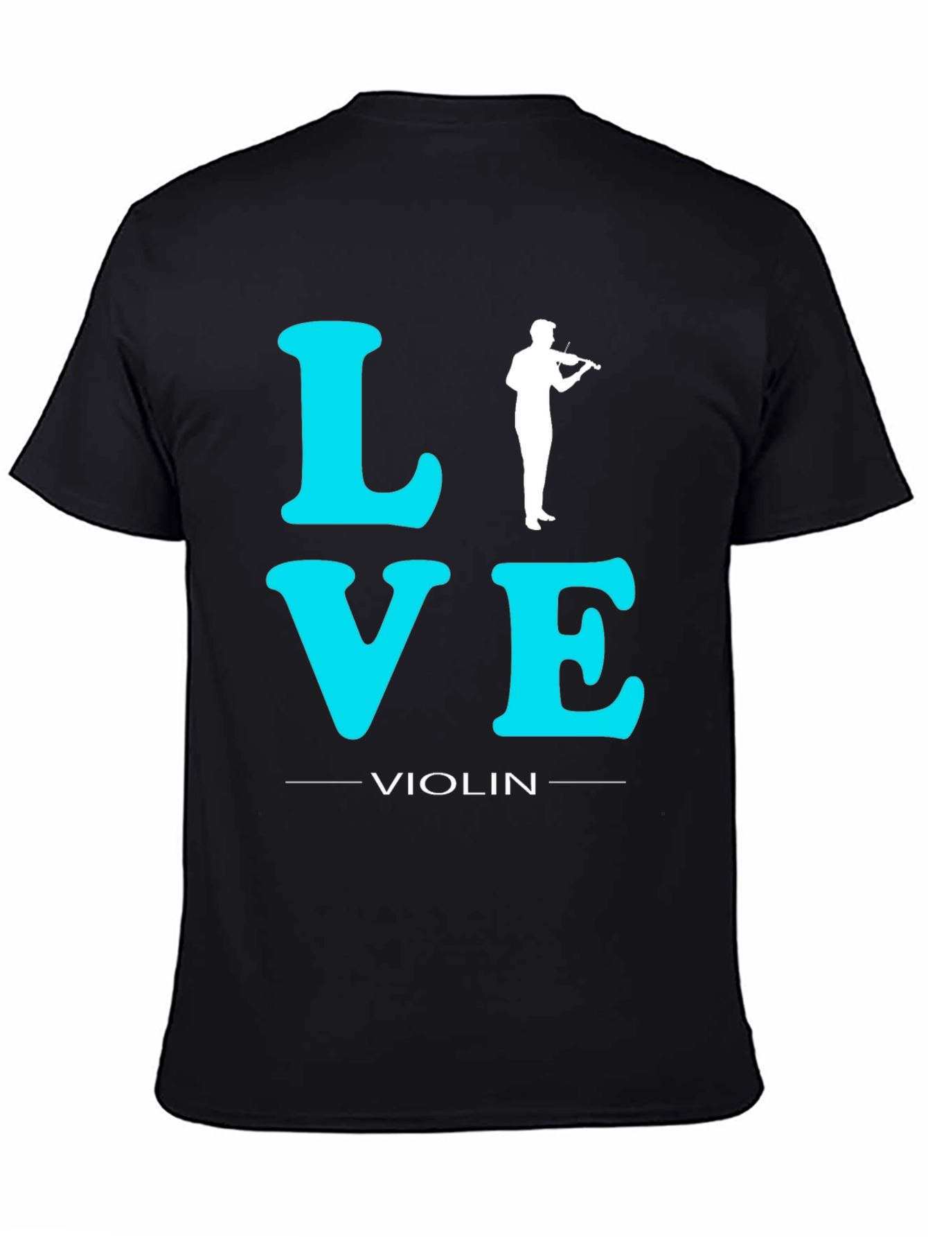 Black Love Violin T-Shirt - Music Lover Tee view 4