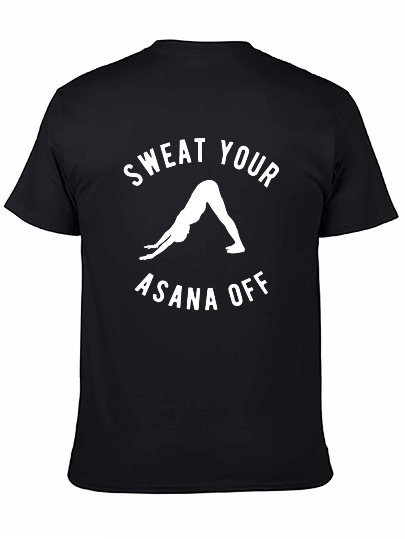 Black Sweat Your Asana Off Yoga T-Shirt - Black view 4