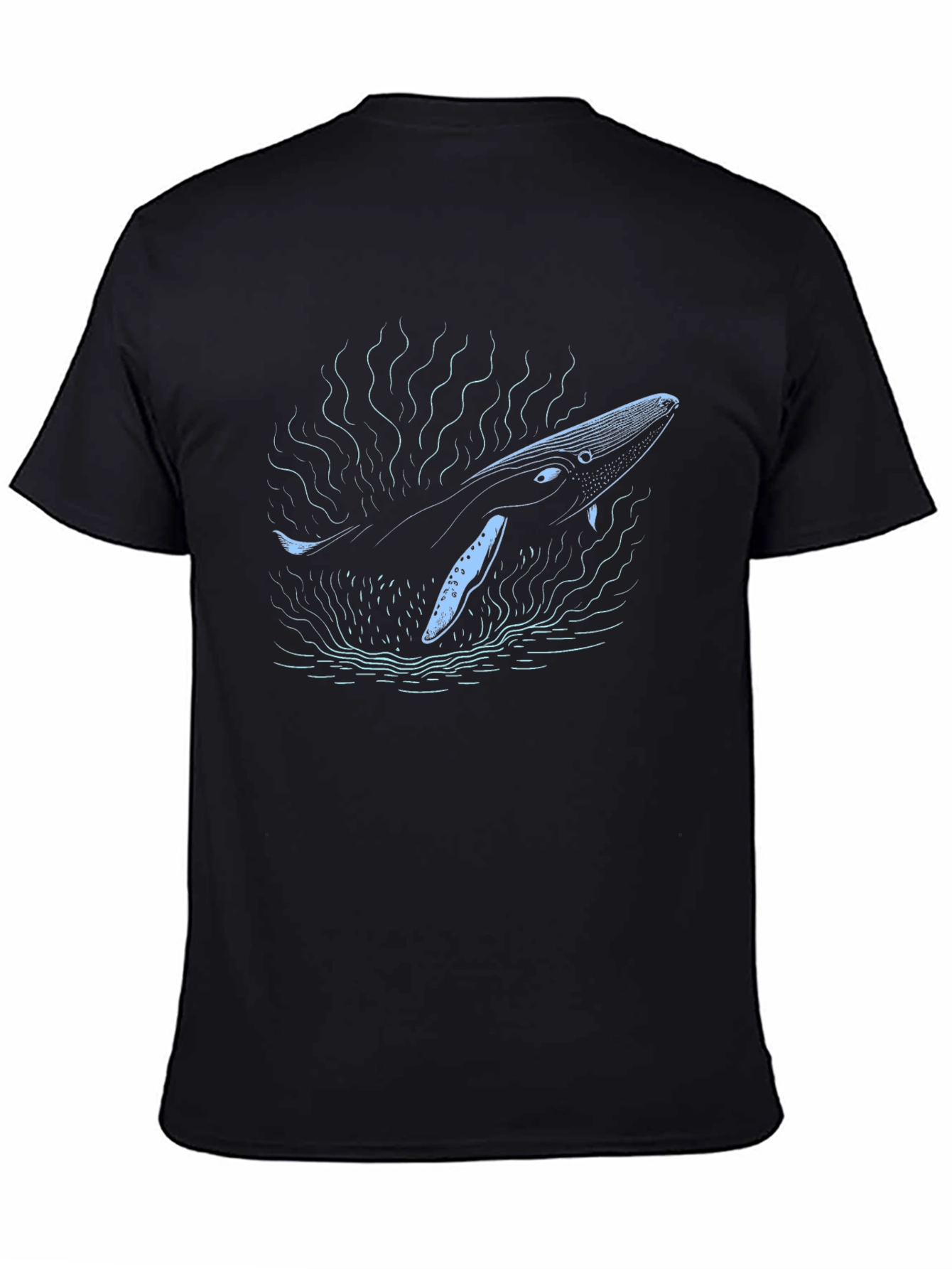 Black Whale Graphic Black Tee view 4