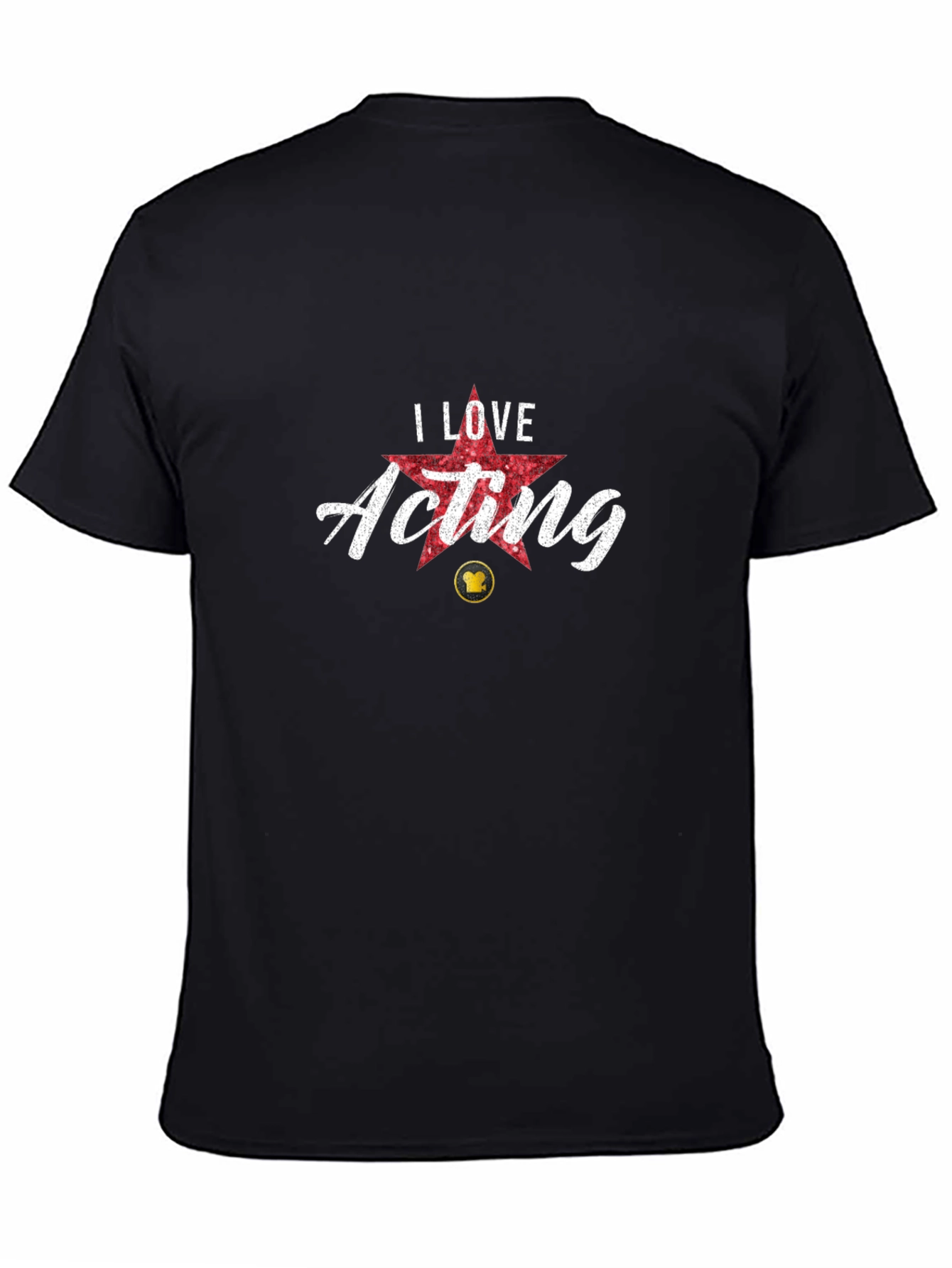 Black I Love Acting Black T-Shirt, Actor Gift view 4