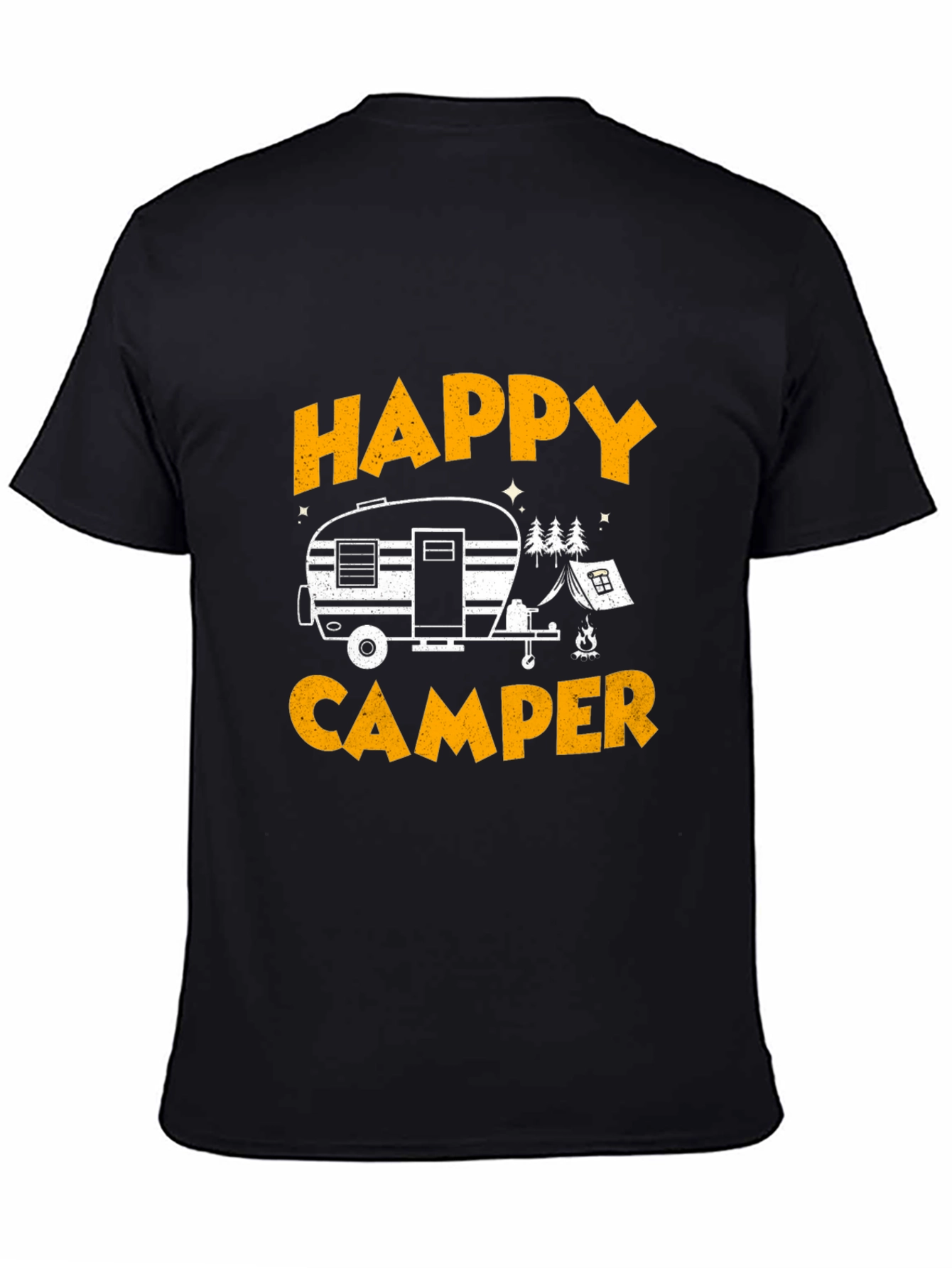 Black Happy Camper Graphic Tee - Adventure Awaits view 4