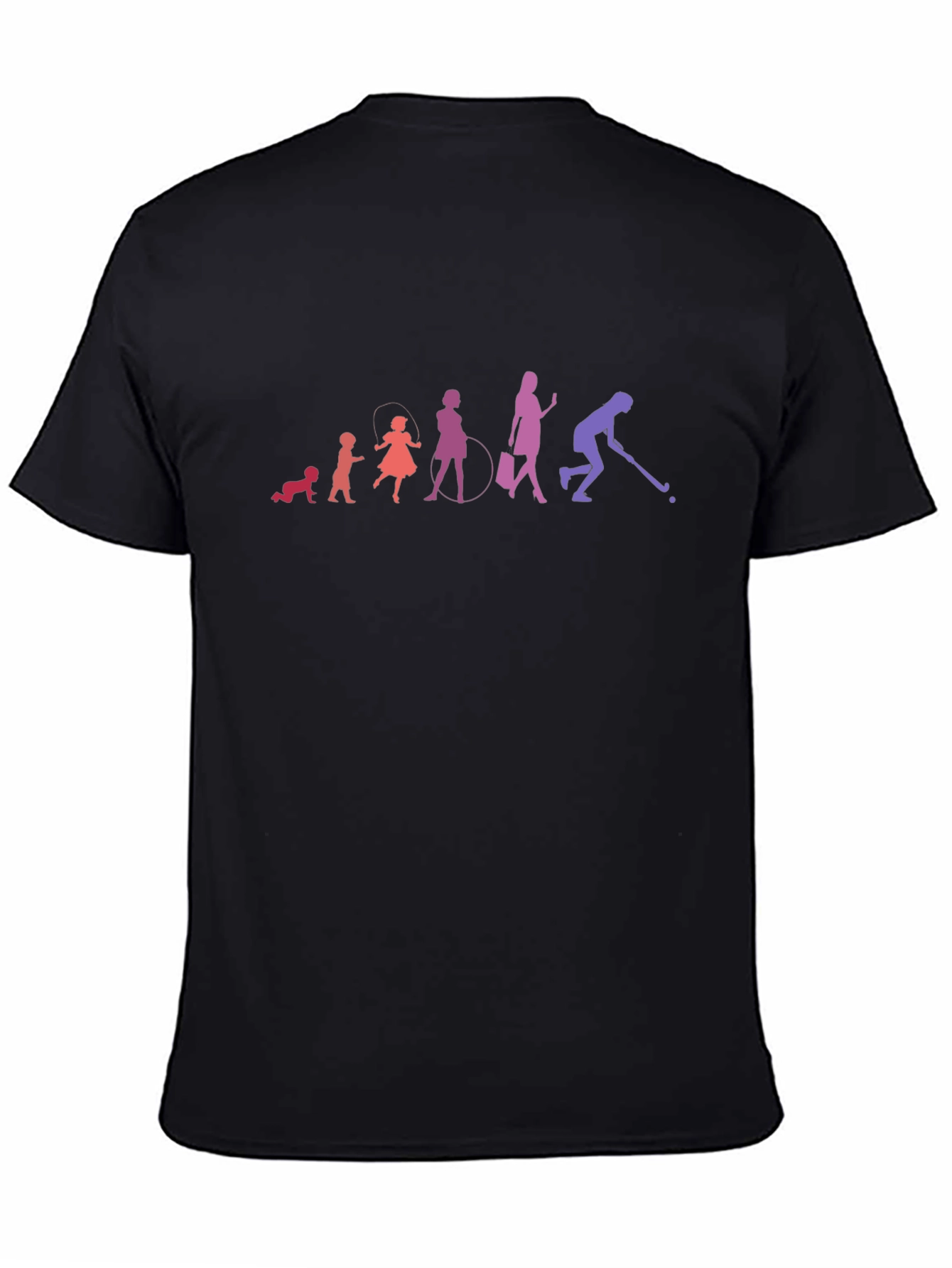 Black Evolution of a Hockey Player T-Shirt view 4
