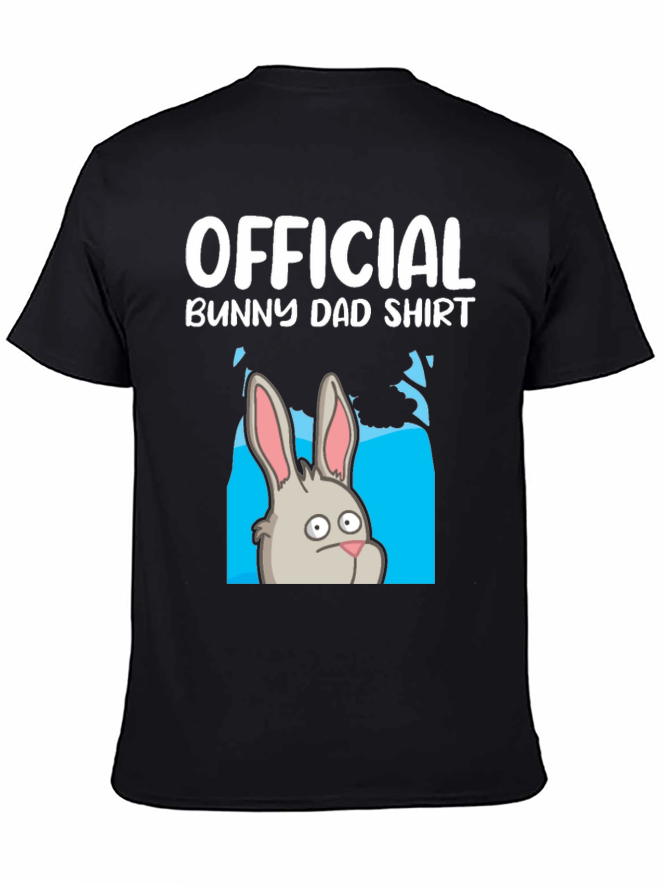 Black Official Bunny Dad Shirt - Funny Easter T-Shirt view 4
