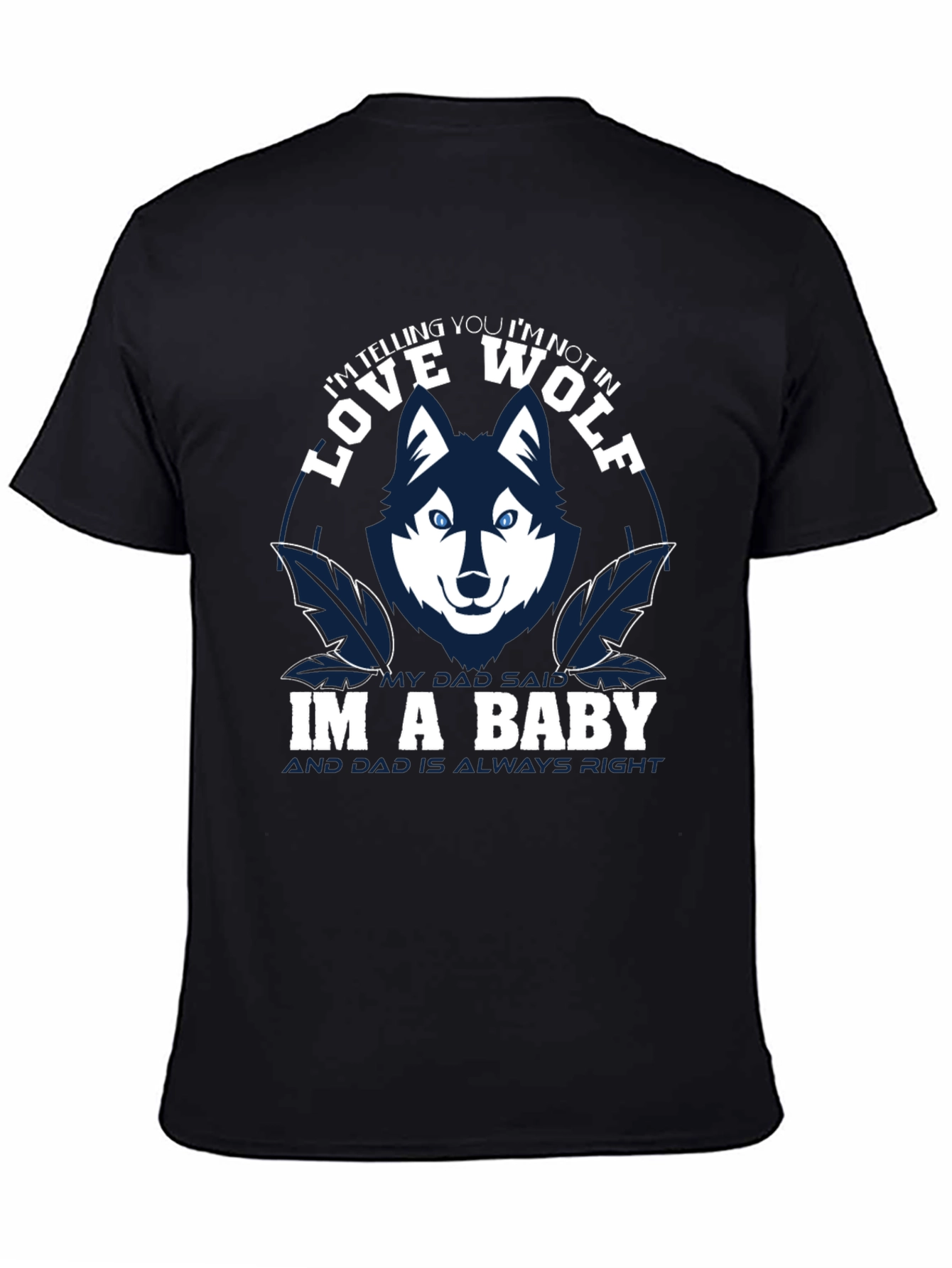 Black Love Wolf Baby T-Shirt view 4
