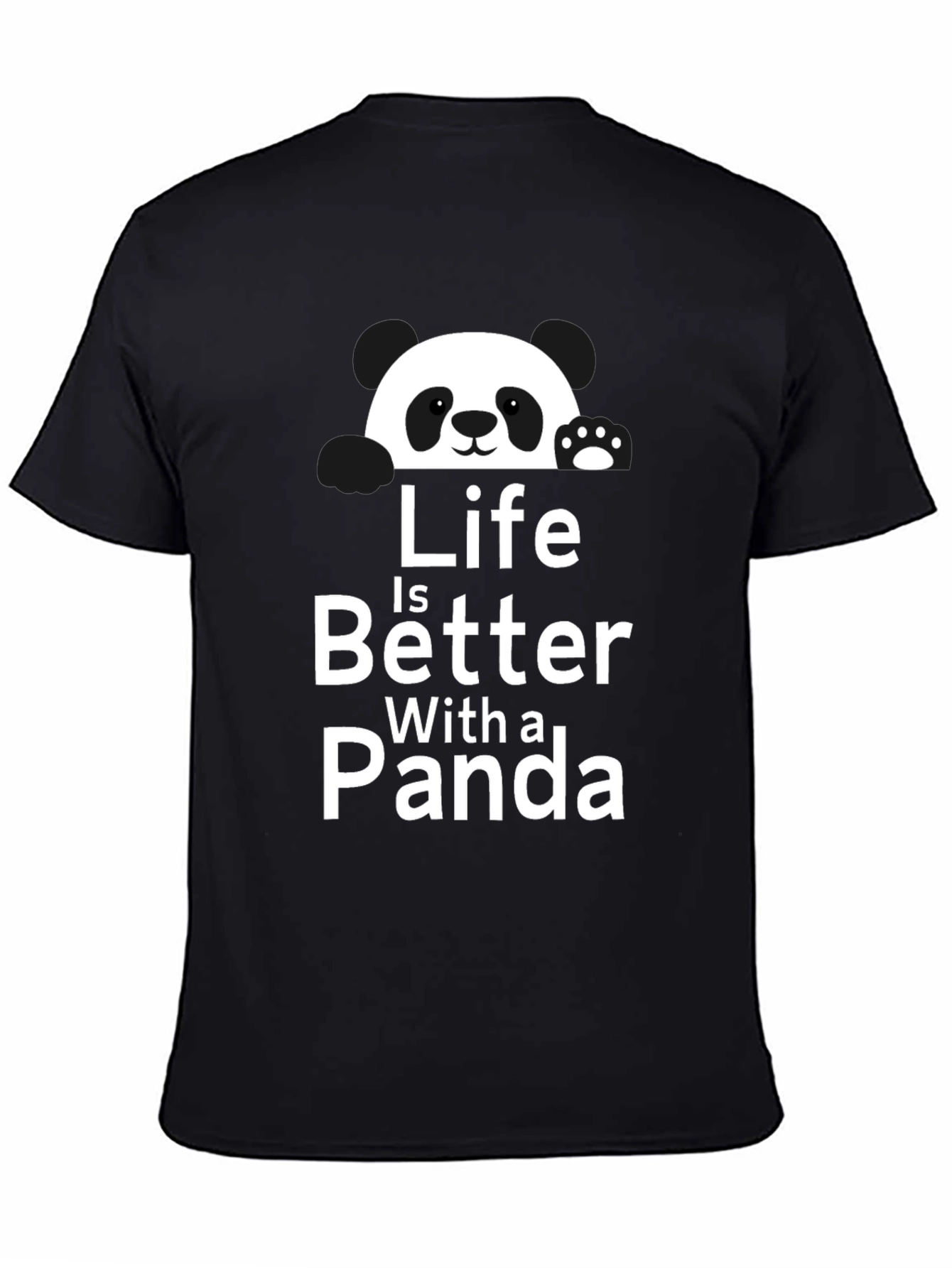 Black Life is Better with a Panda Graphic T-Shirt view 4