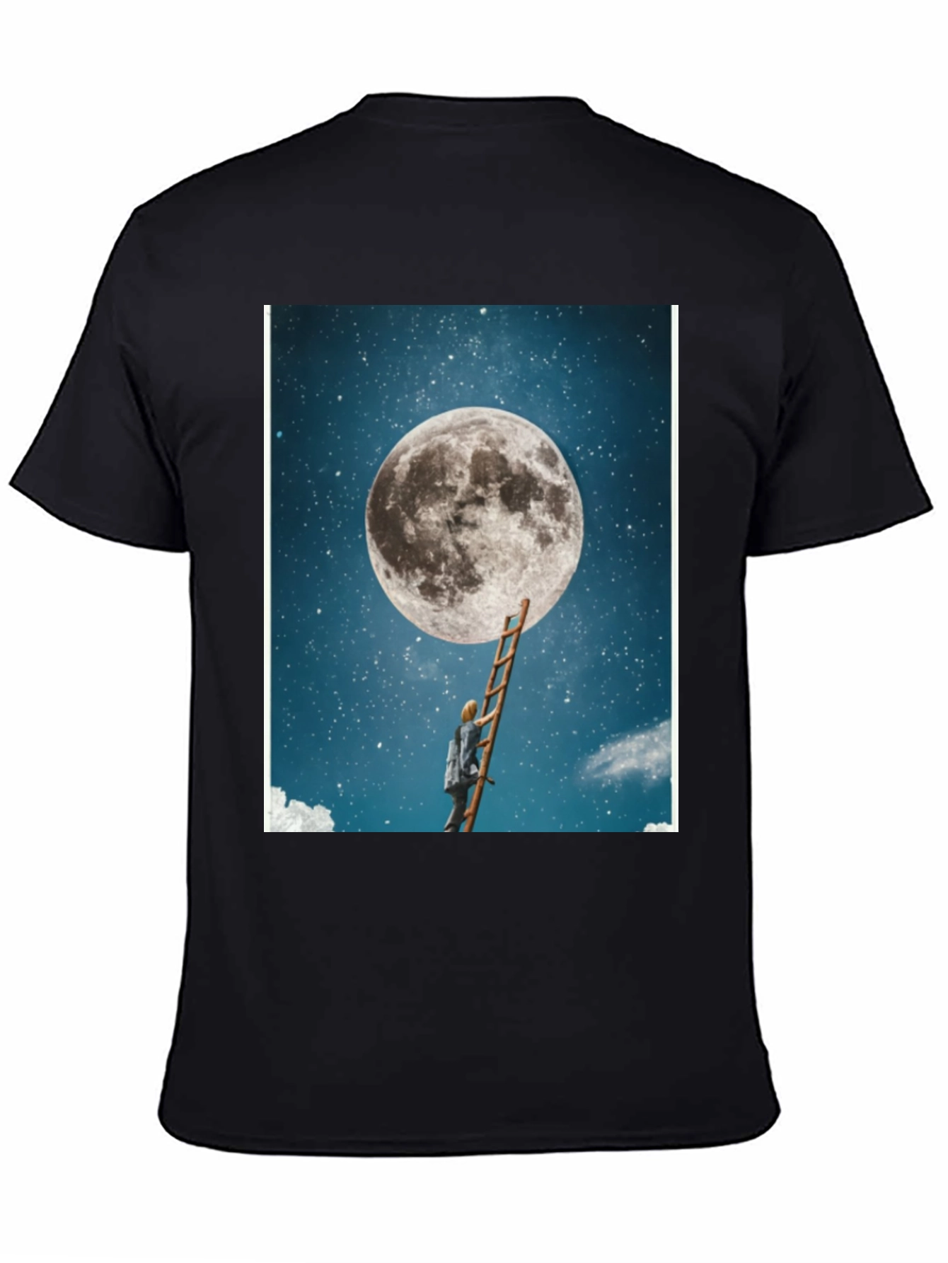 Black Moon Ladder Graphic T-Shirt - Black view 4