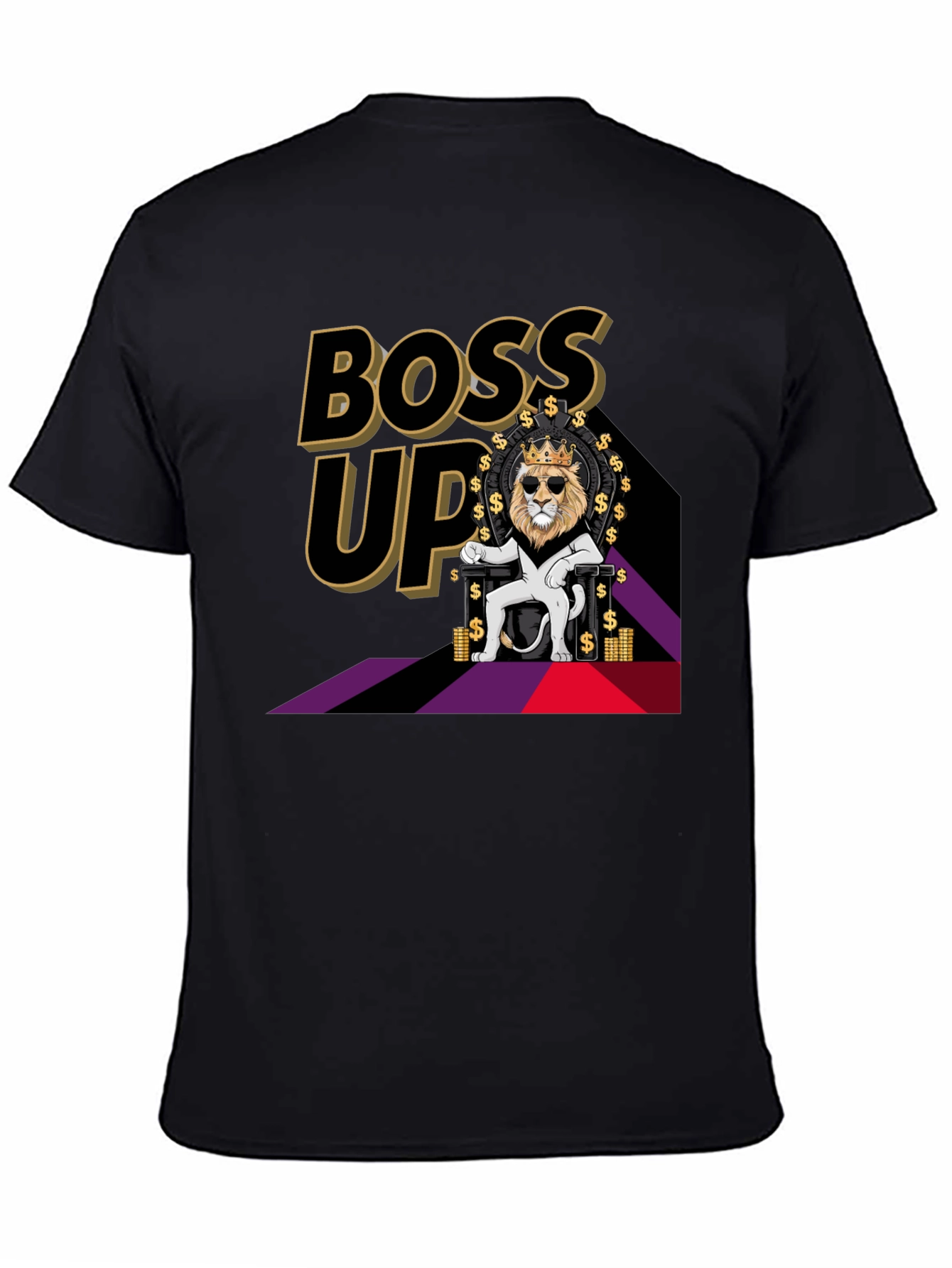 Black Boss Up Lion King T-Shirt view 4