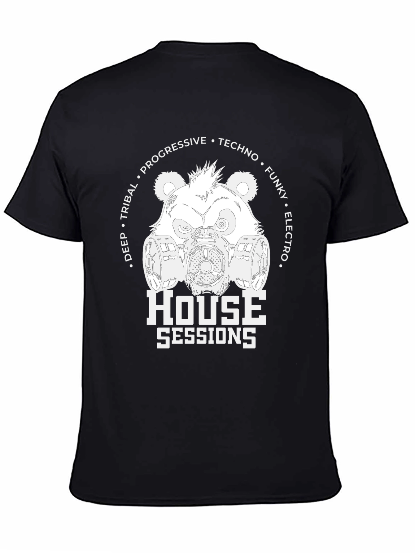 Black House Sessions Bear T-Shirt - Electro, Techno, Funky view 4