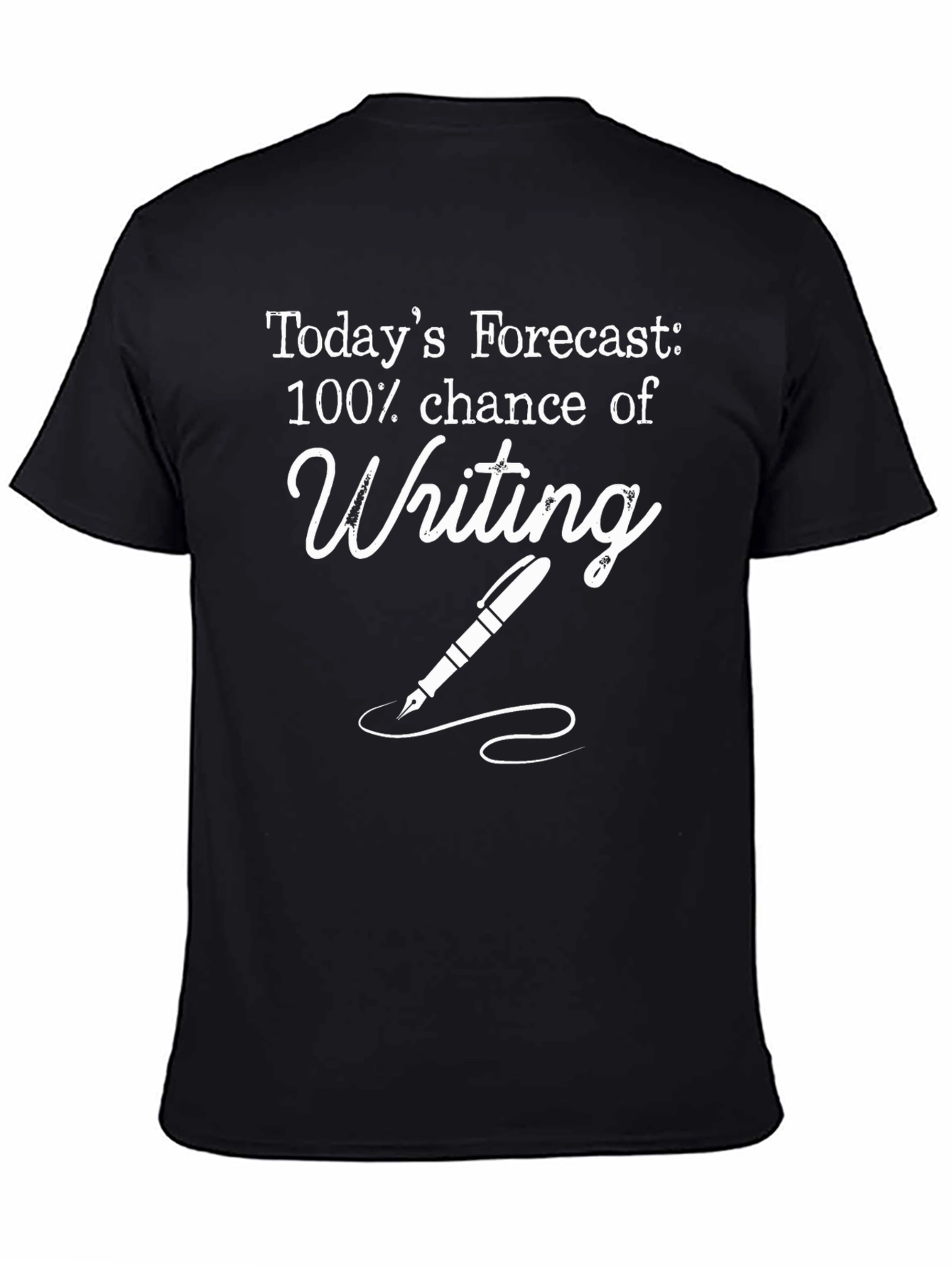 Black Writer's Forecast Graphic T-Shirt view 4