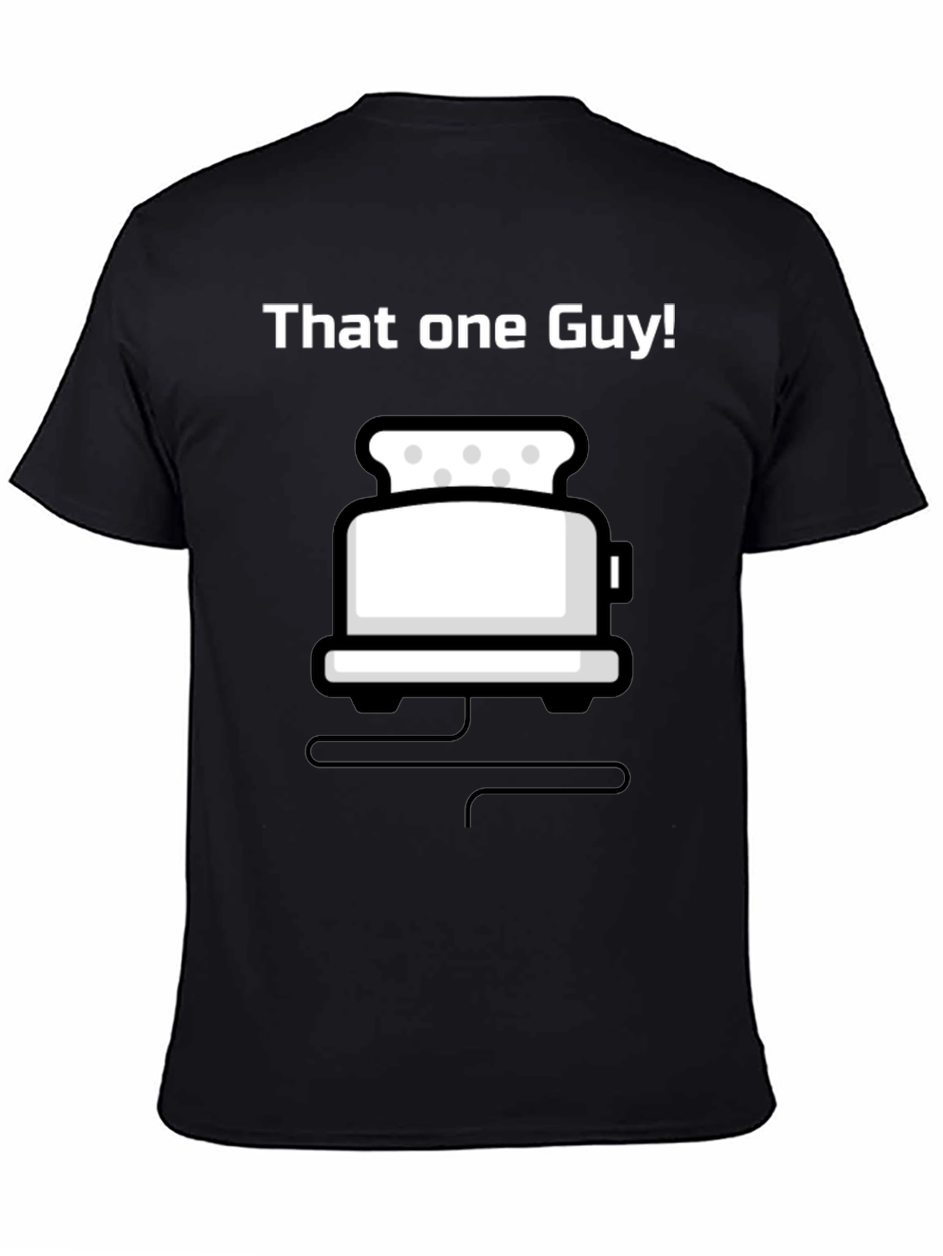 Black That One Guy Toaster Graphic Black T-Shirt view 4