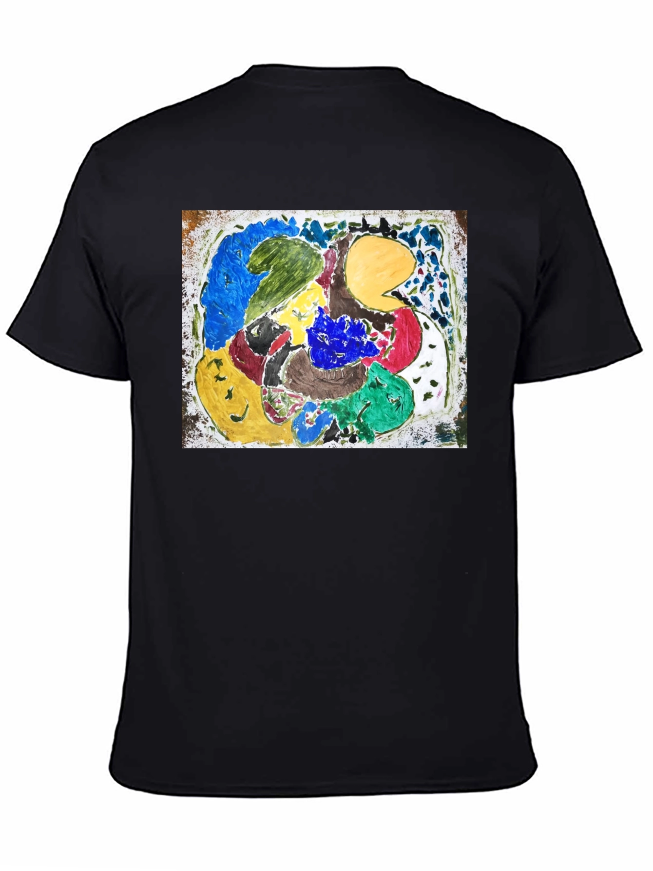 Black Abstract Art Graphic Tee - Unique Design view 4