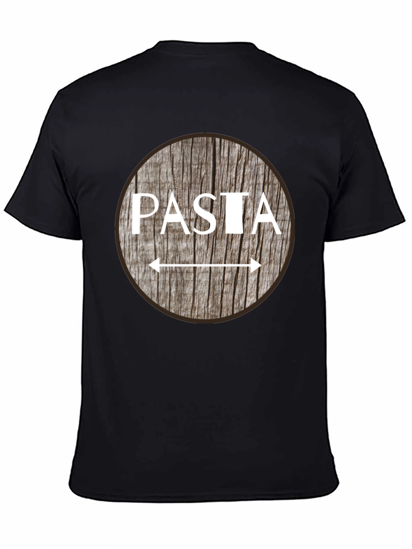 Black Pasta Arrow T-Shirt - Funny Foodie Tee view 4