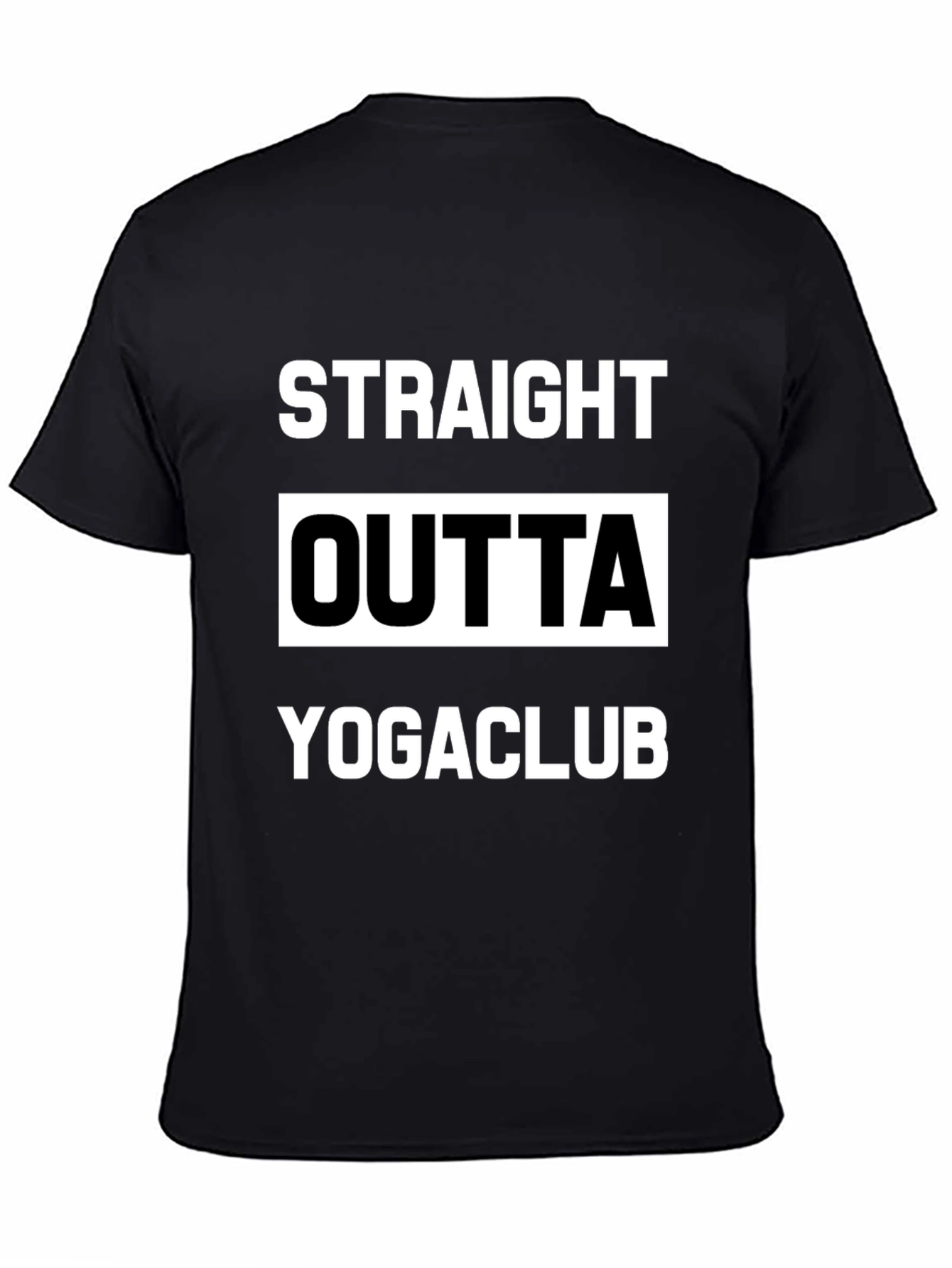 Black Straight Outta Yogaclub Black Graphic Tee view 4