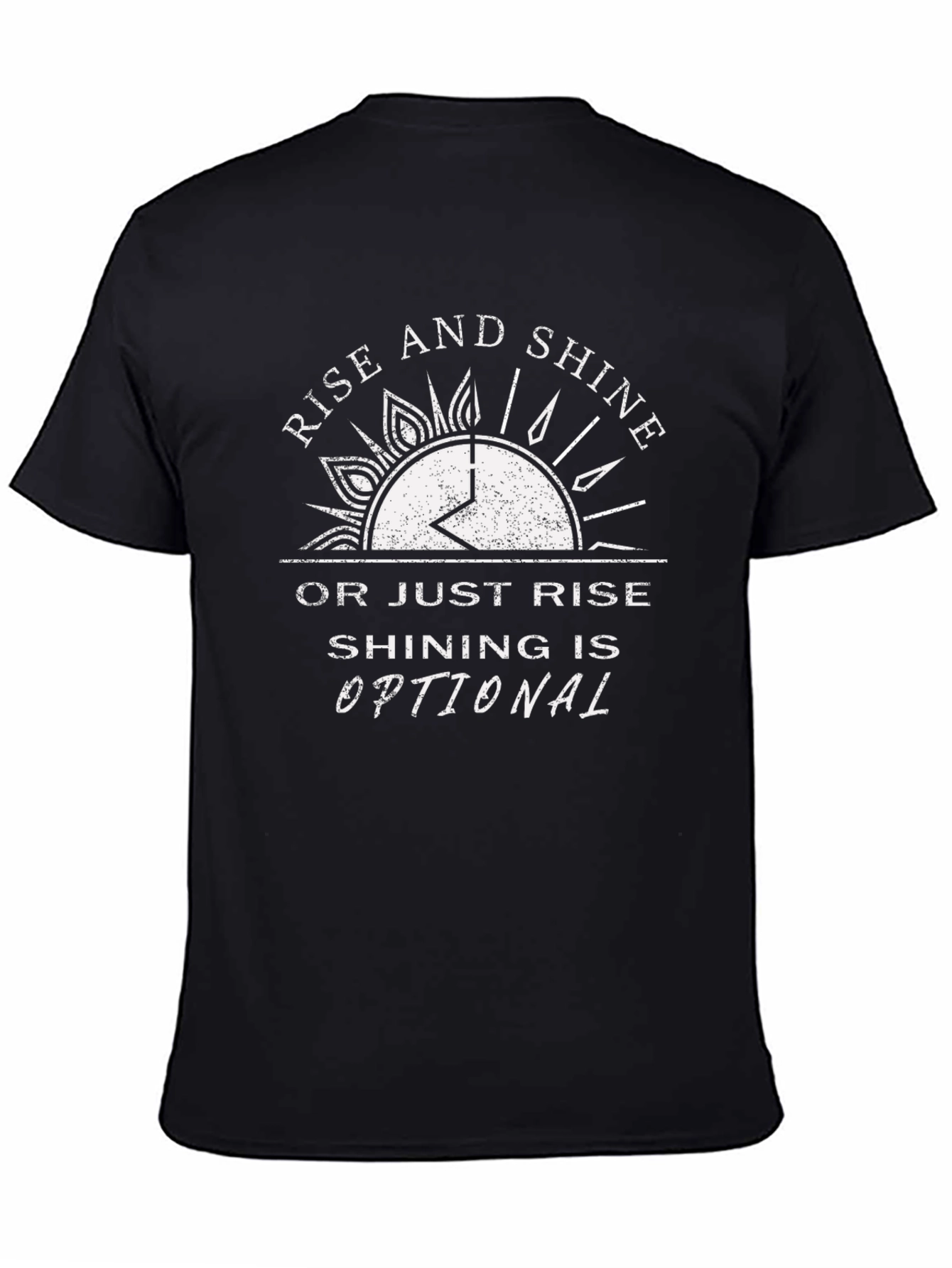 Black Rise and Shine Graphic Tee - Optional Shining view 4