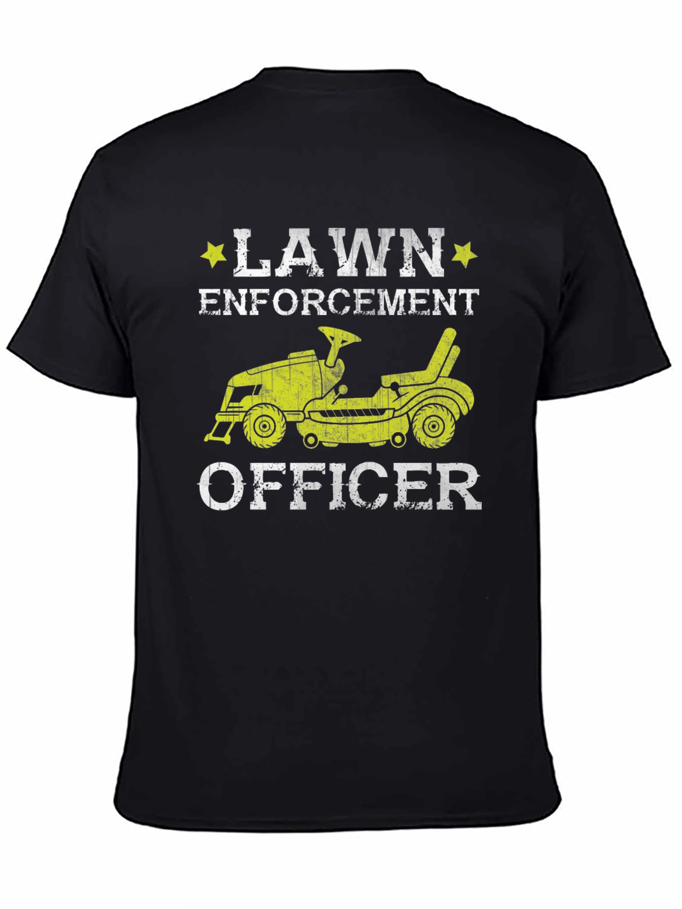 Black Lawn Enforcement Officer Graphic Tee view 4
