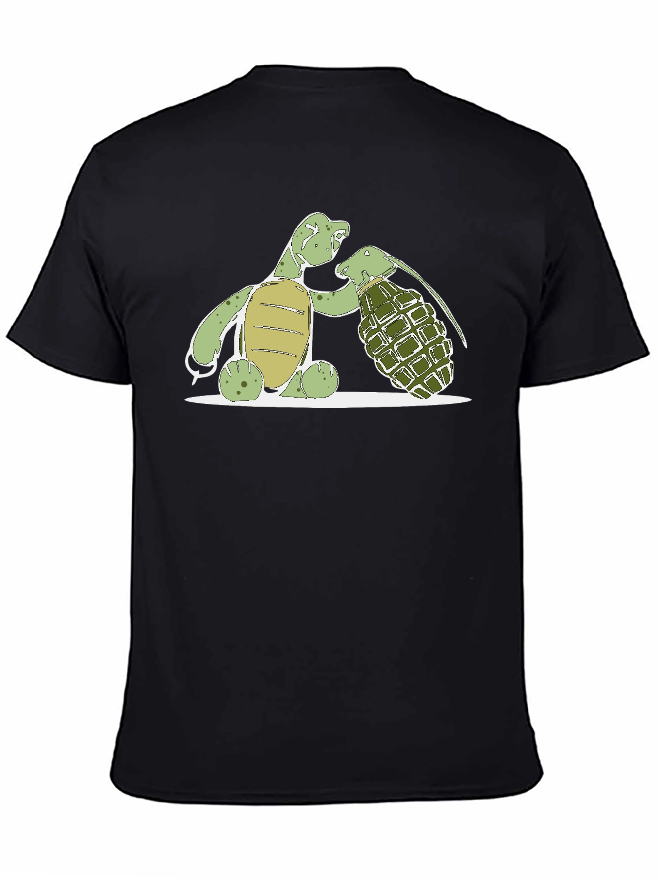 Black Turtle Grenade Graphic T-Shirt view 4