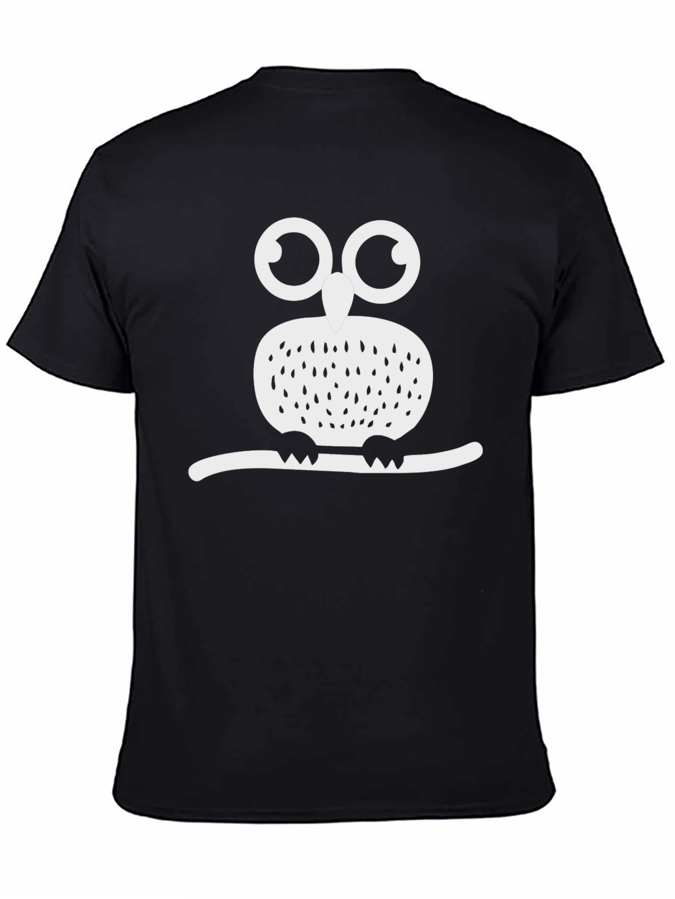 Black Owl Graphic Tee - Unisex Black T-Shirt view 4