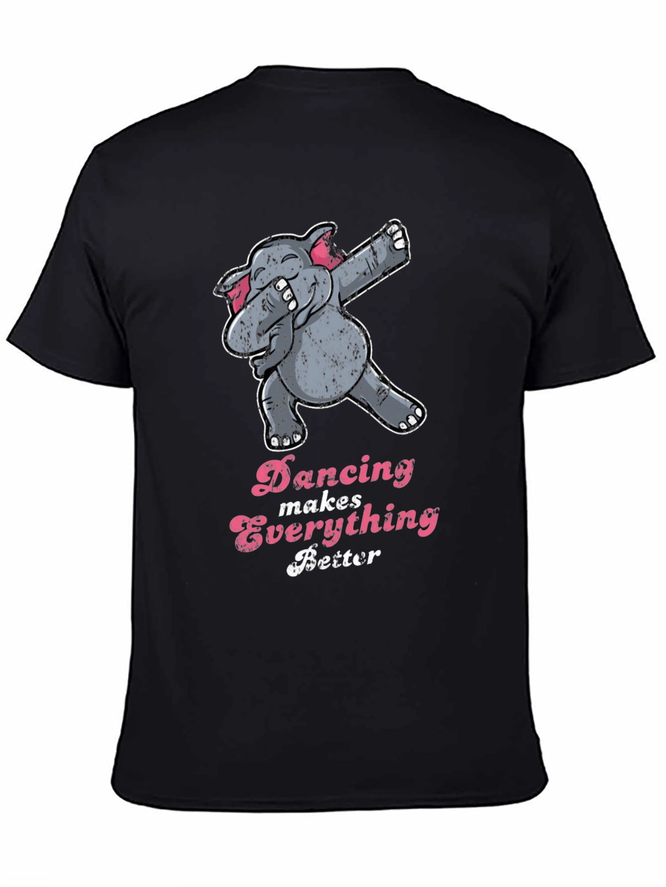 Black Dancing Elephant Graphic Tee - Makes Everything Better! view 4