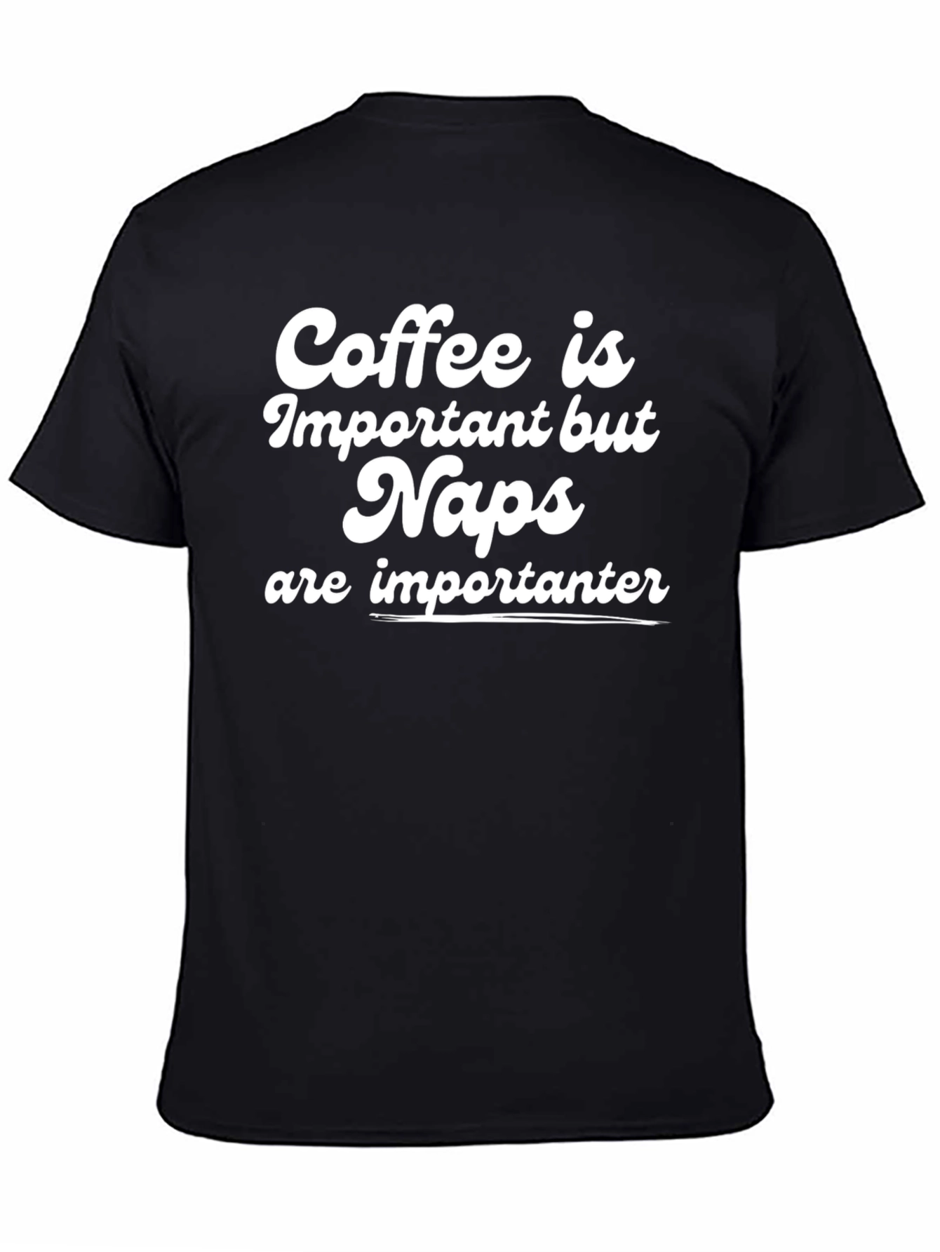 Black Coffee and Naps T-Shirt Funny Slogan Tee view 4