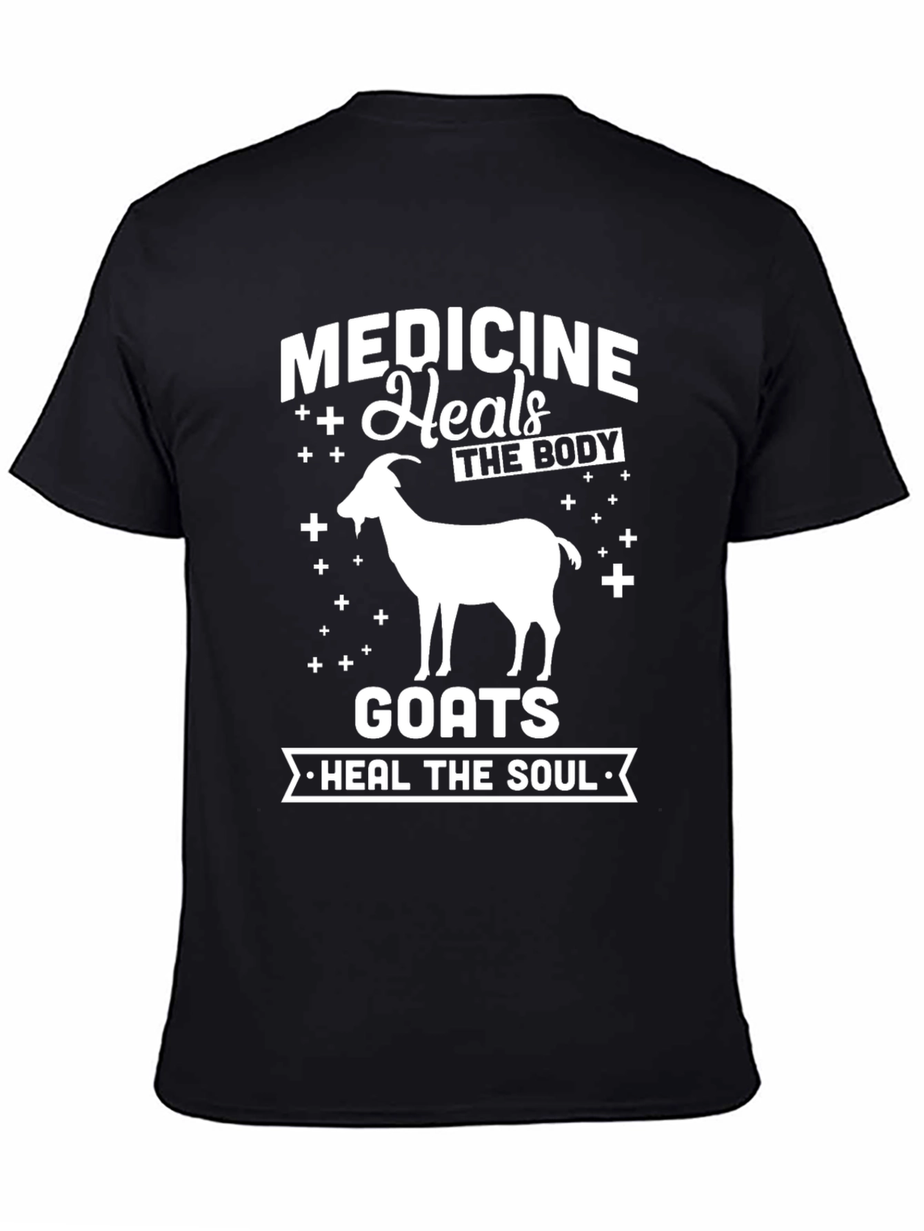 Black Medicine Heals, Goats Heal T-Shirt view 4