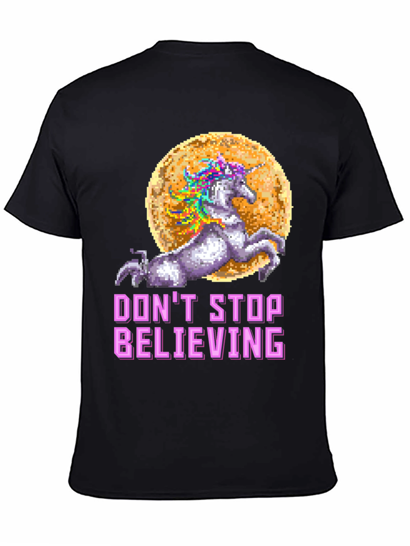 Black Don't Stop Believing Unicorn T-Shirt view 4