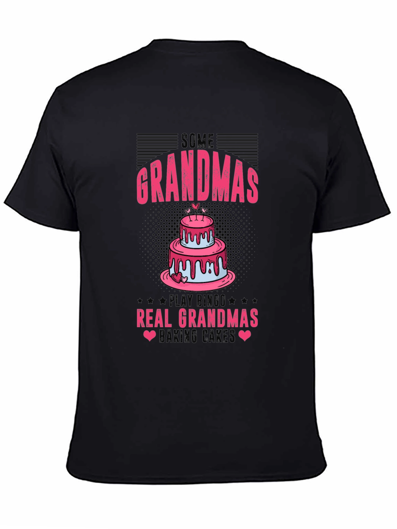 Black Funny Grandma Baking Cake Graphic Tee view 4
