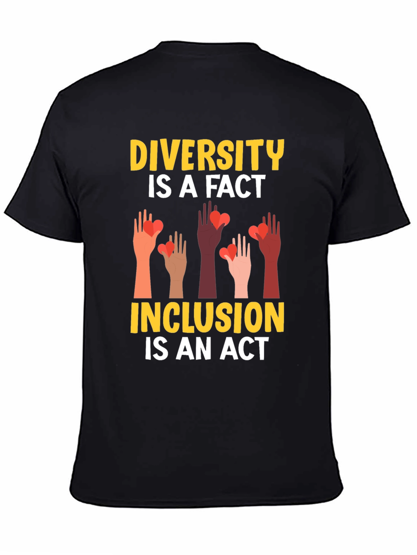 Black Diversity Inclusion T-Shirt view 4