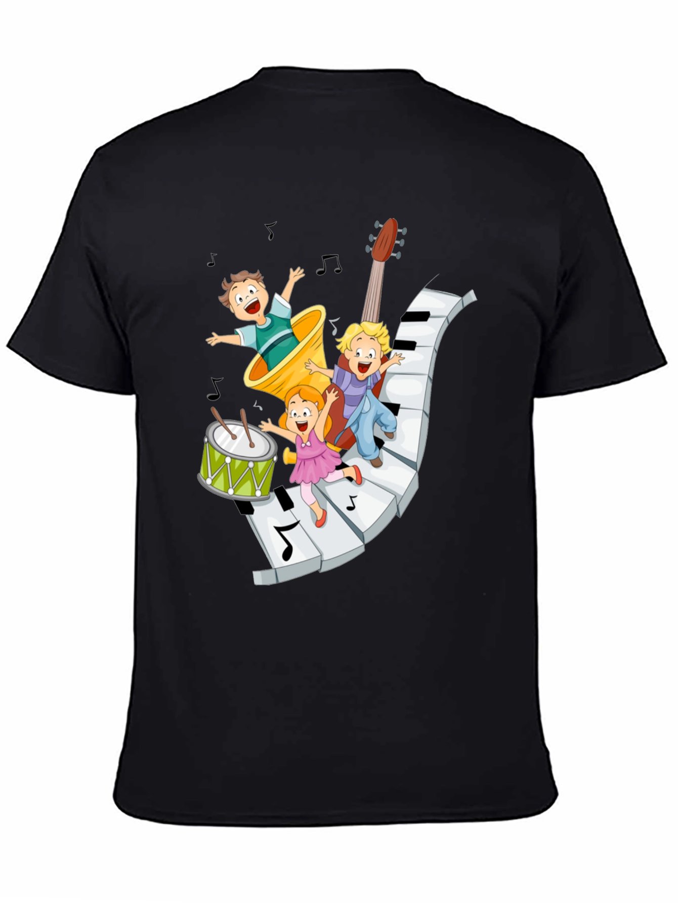 Black Musical Kids Graphic T-Shirt view 4