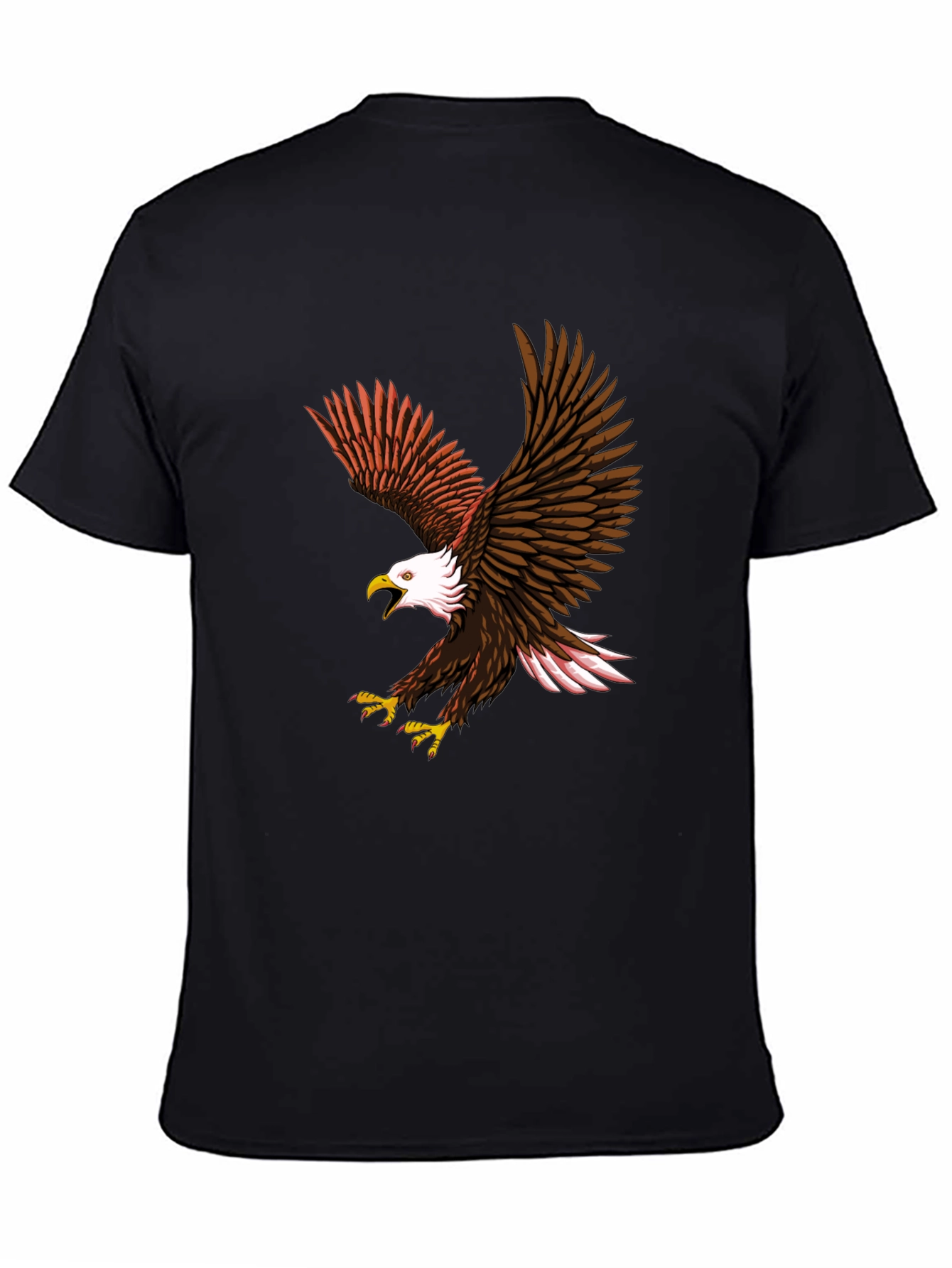 Black Eagle Graphic Print Crew Neck T-Shirt view 4