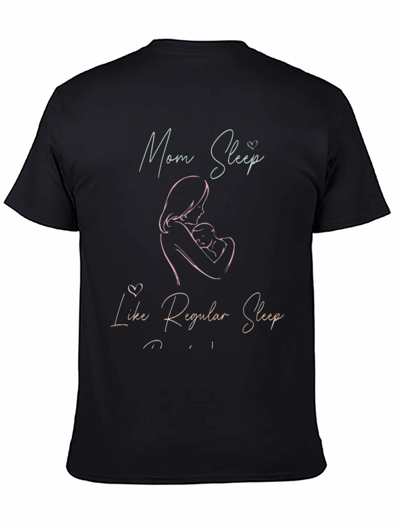 Black Mom Sleep Funny Graphic Tee view 4