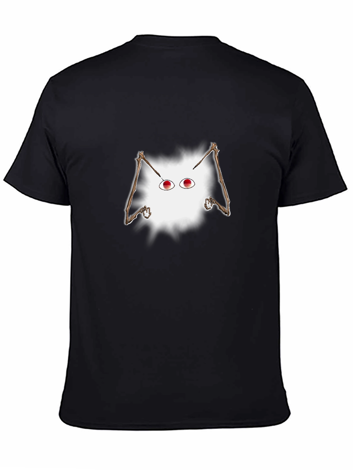 Black Eerie Eyes Graphic Tee - Unique Halloween Style view 4