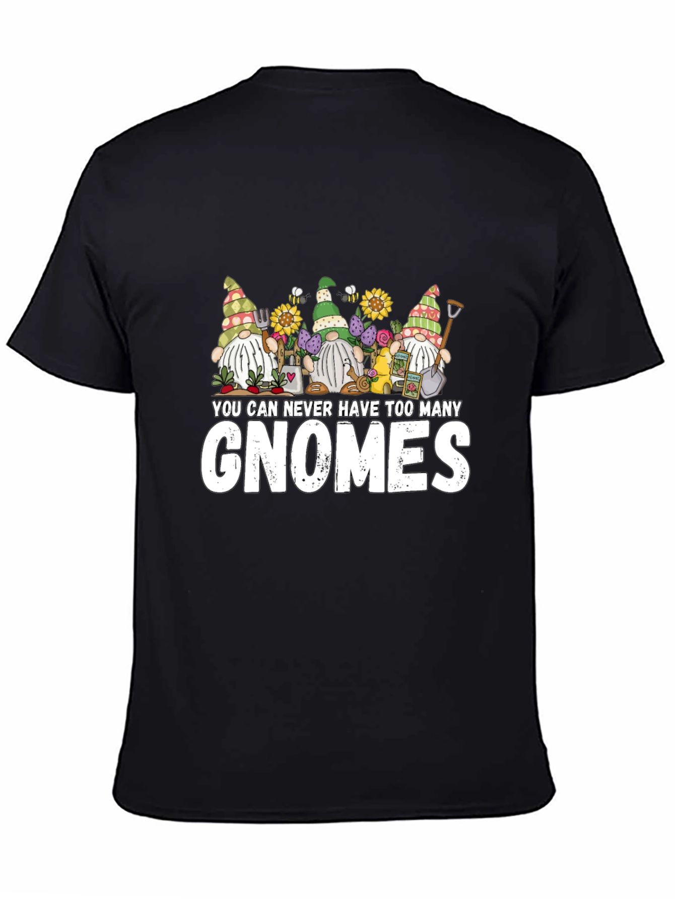Black Gnome T-Shirt - You Can Never Have Too Many Gnomes view 4
