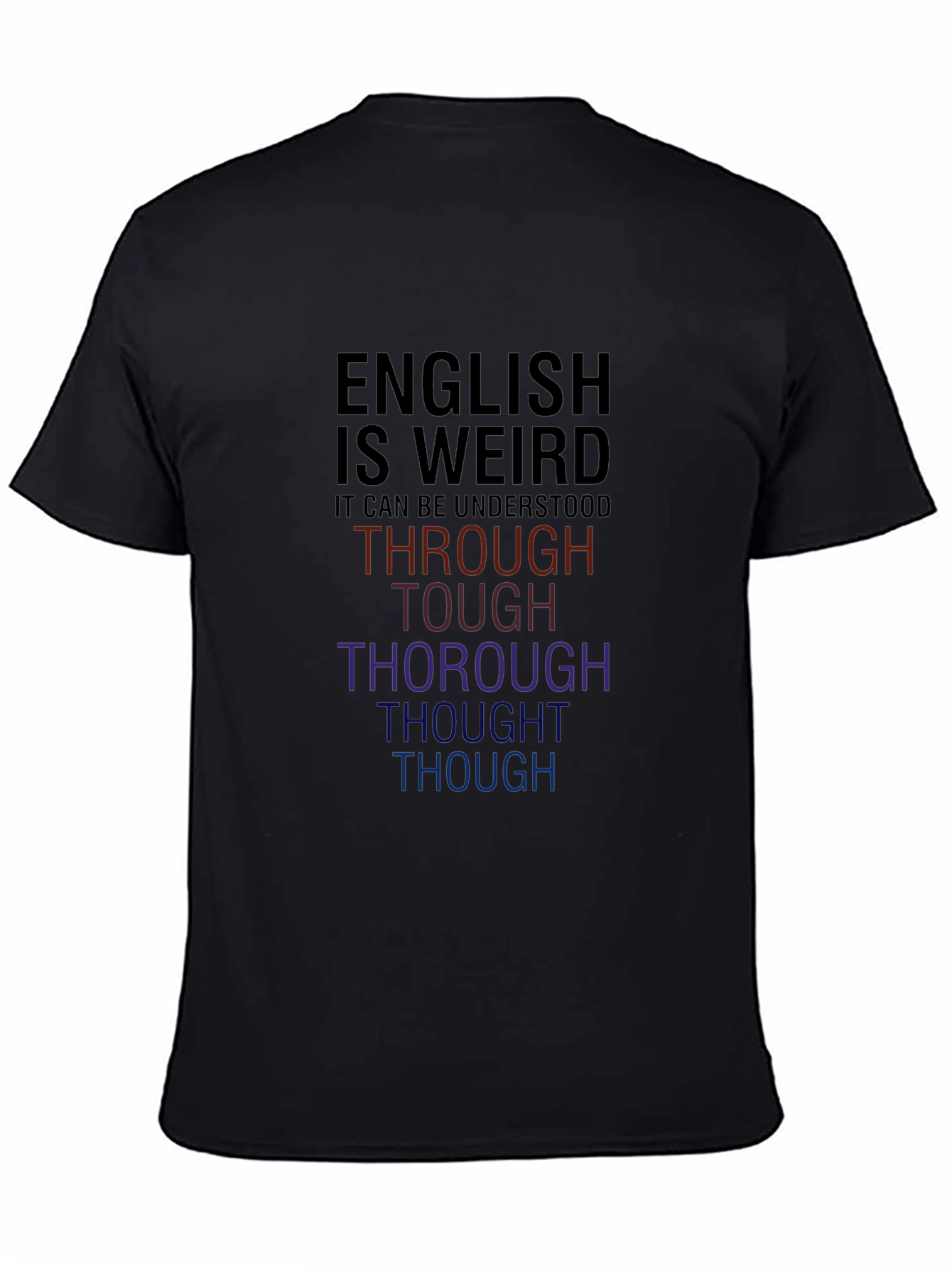 Black English Is Weird Graphic Tee - Funny Wordplay T-Shirt view 4