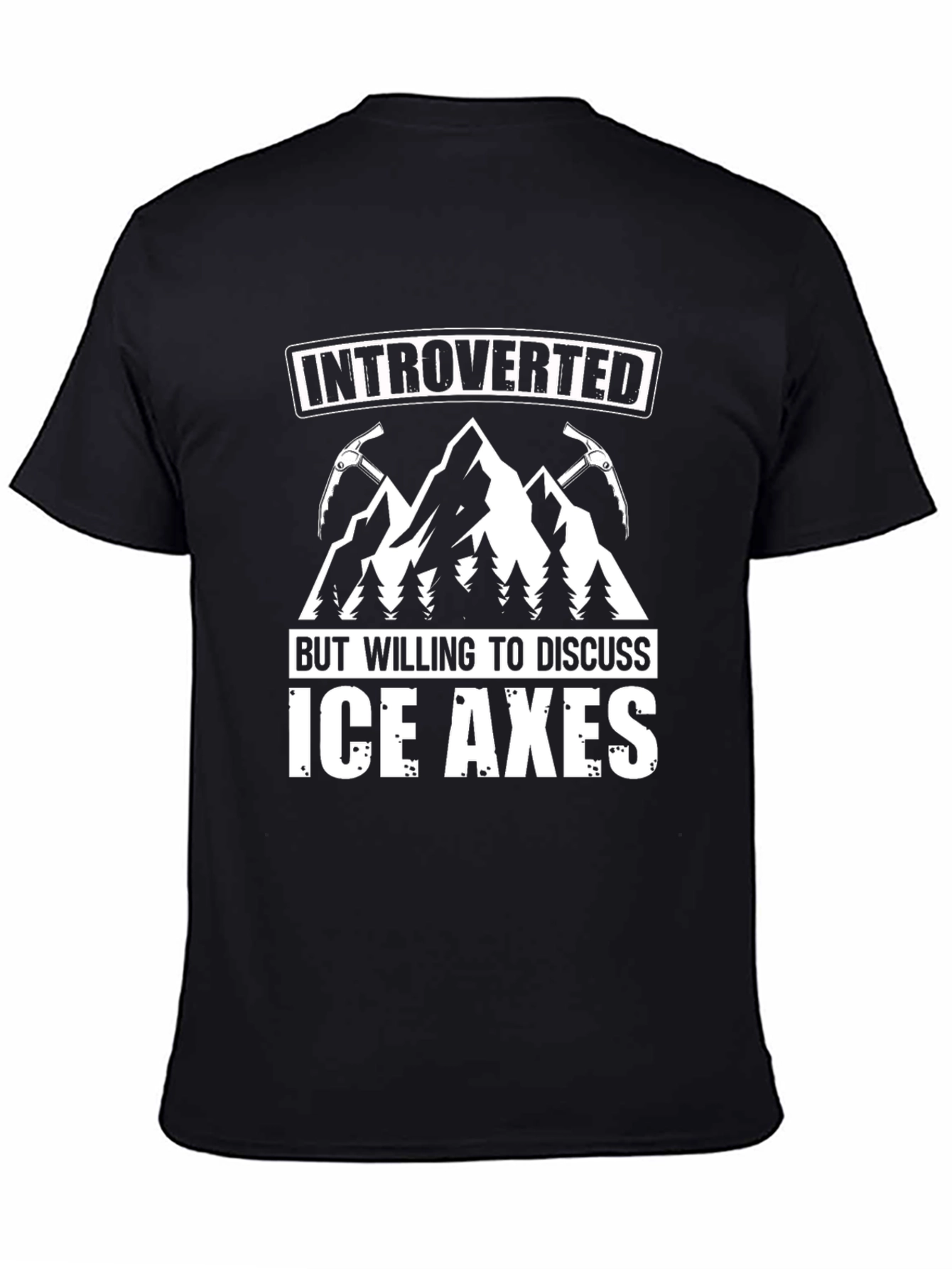 Black Introverted Ice Axes Black T-Shirt view 4