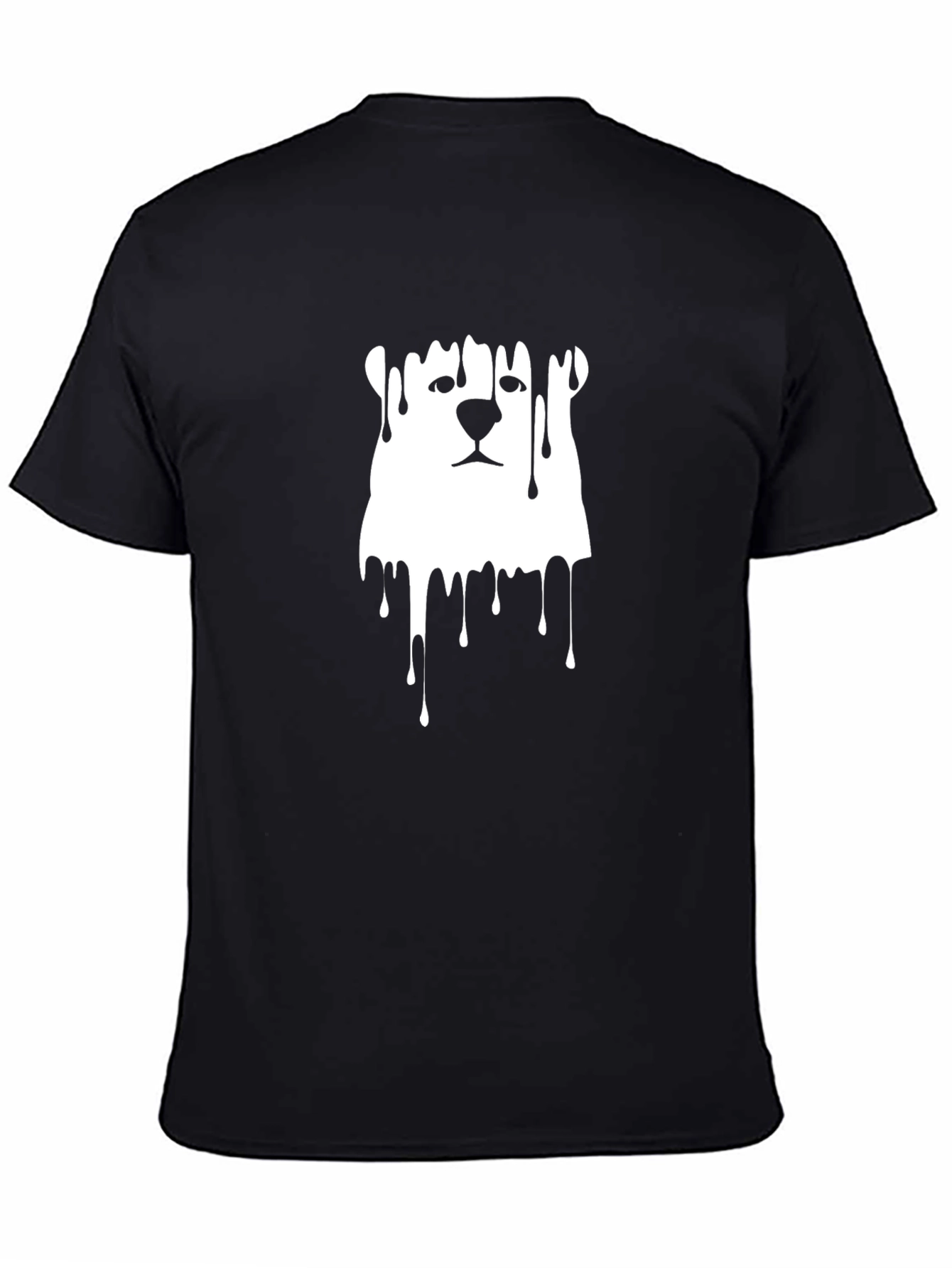 Black Dripping Bear Graphic T-Shirt - Men's Black Tee view 4