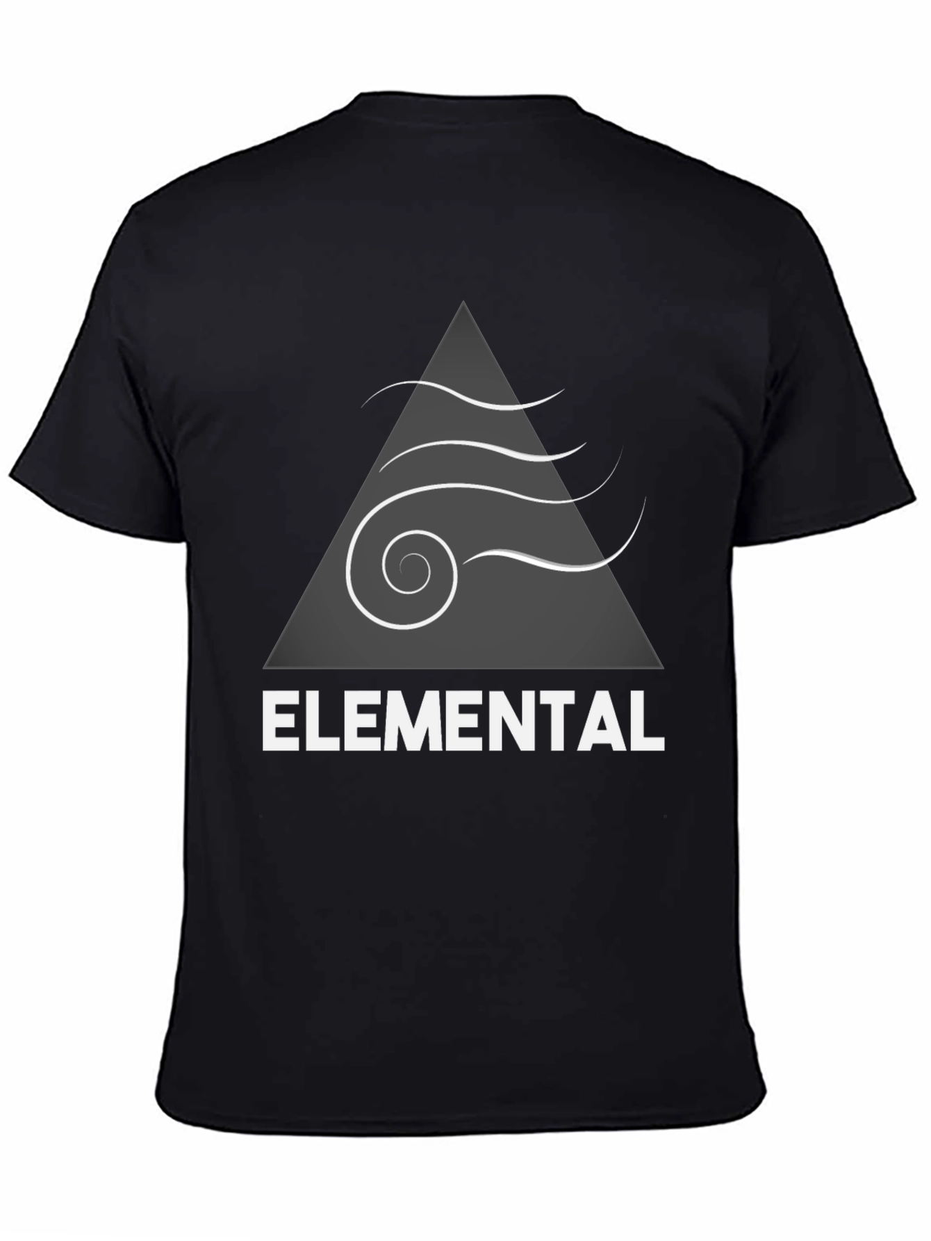 Black Elemental Graphic Print T-Shirt view 4