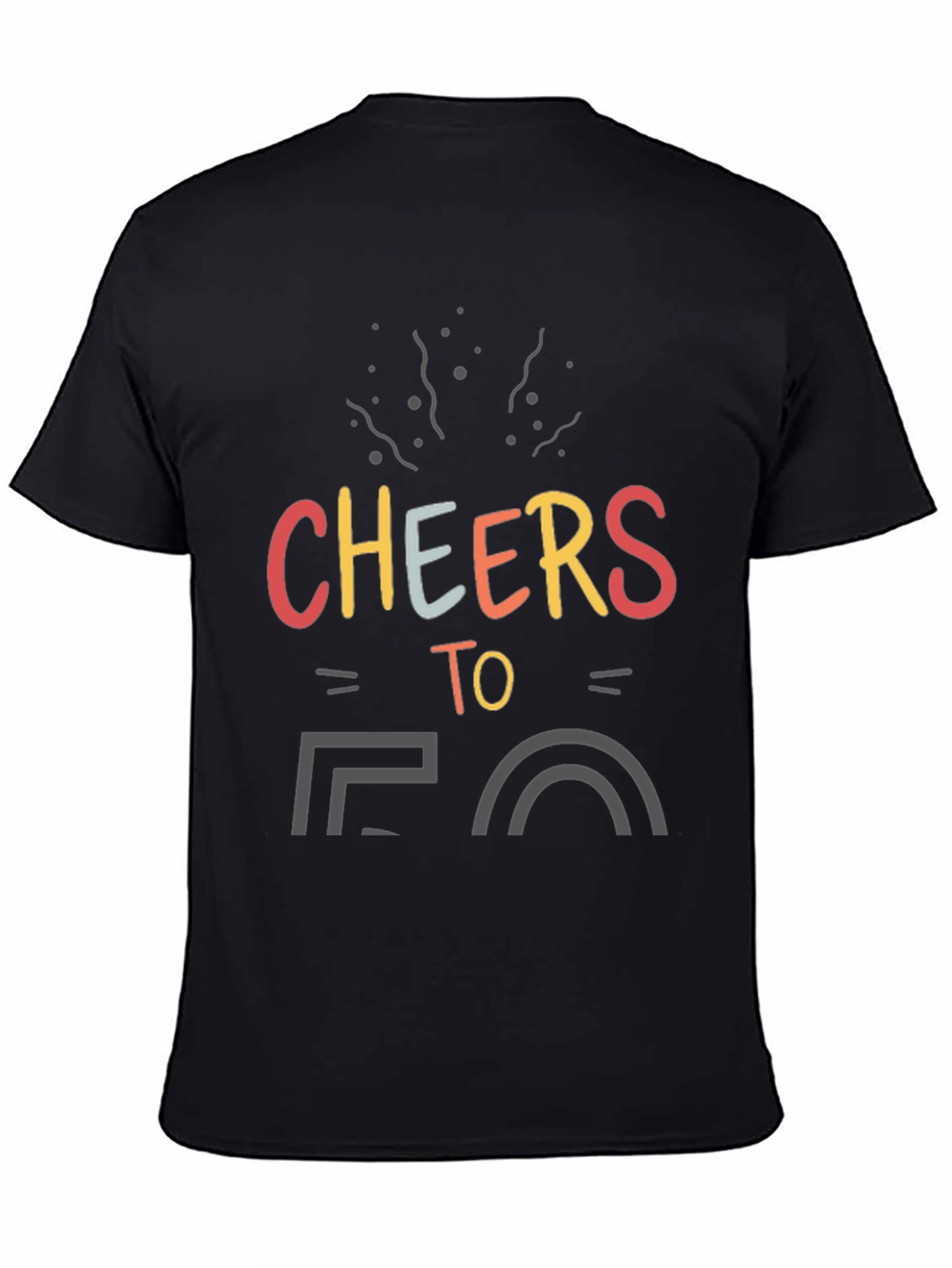 Black Cheers to 50 Black T-Shirt view 4