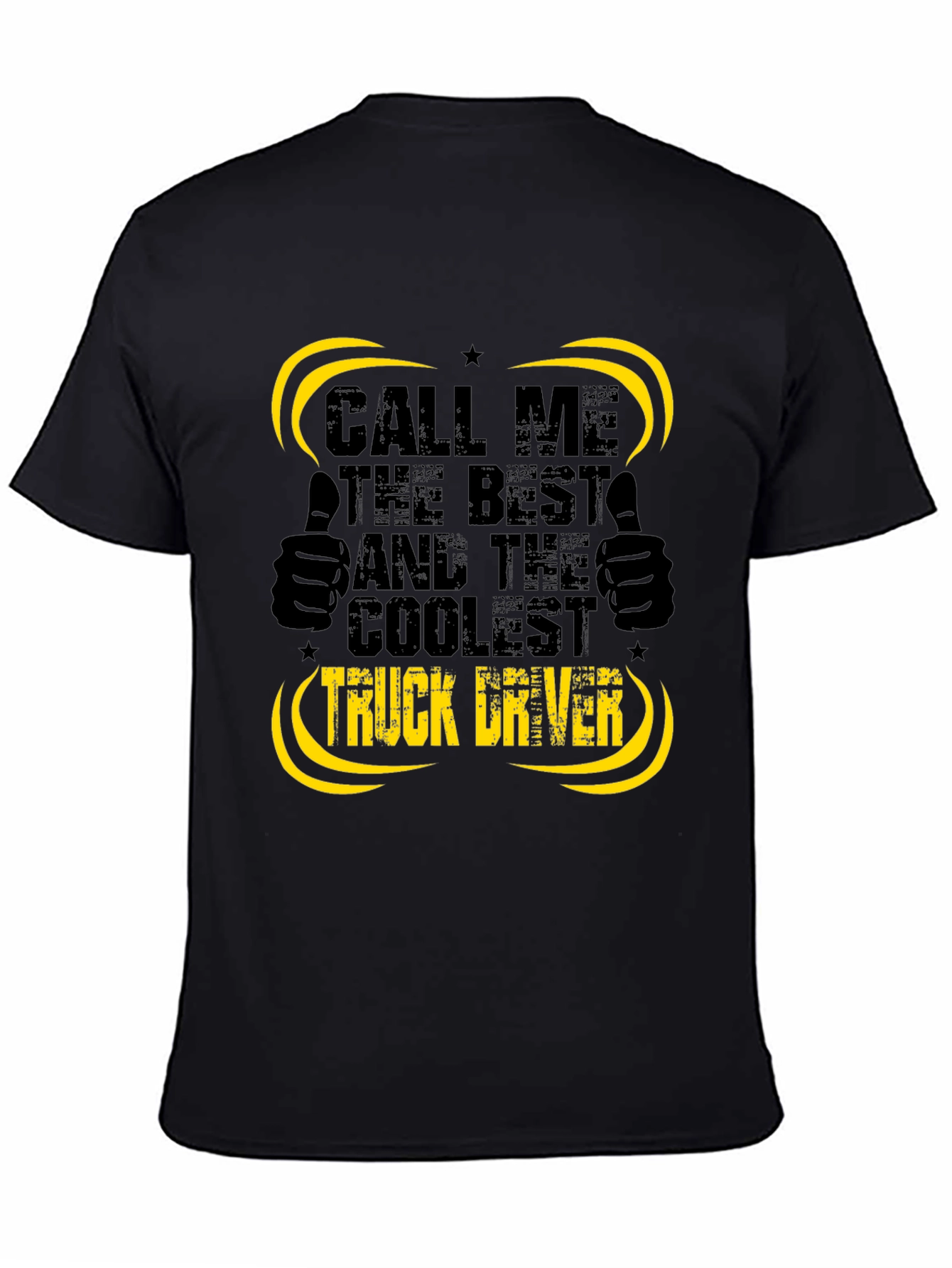 Black Coolest Truck Driver Black T-Shirt view 4