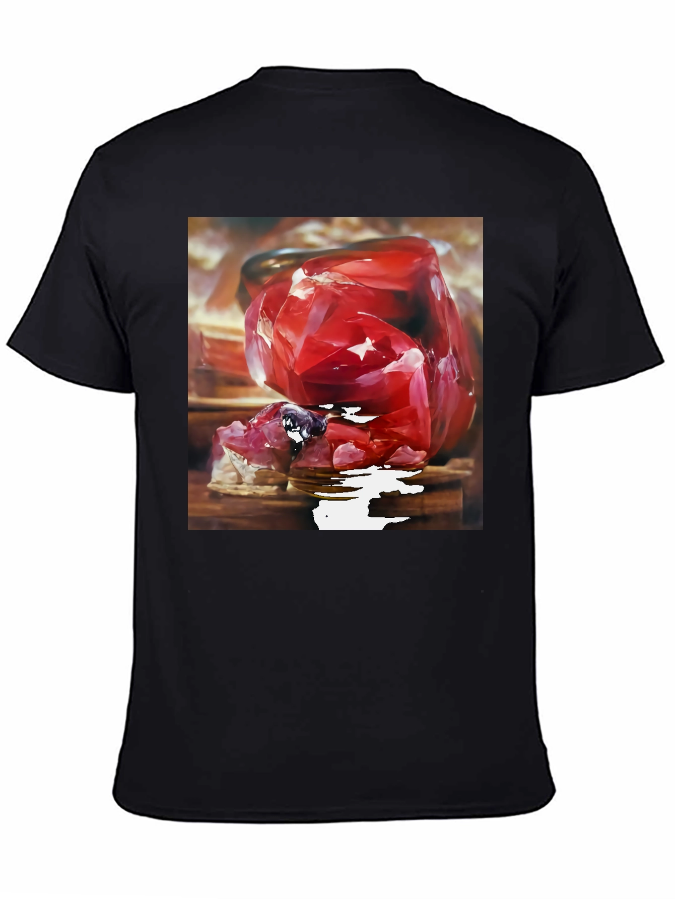Black Ruby Gemstone Graphic Tee - Bold Statement Shirt view 4
