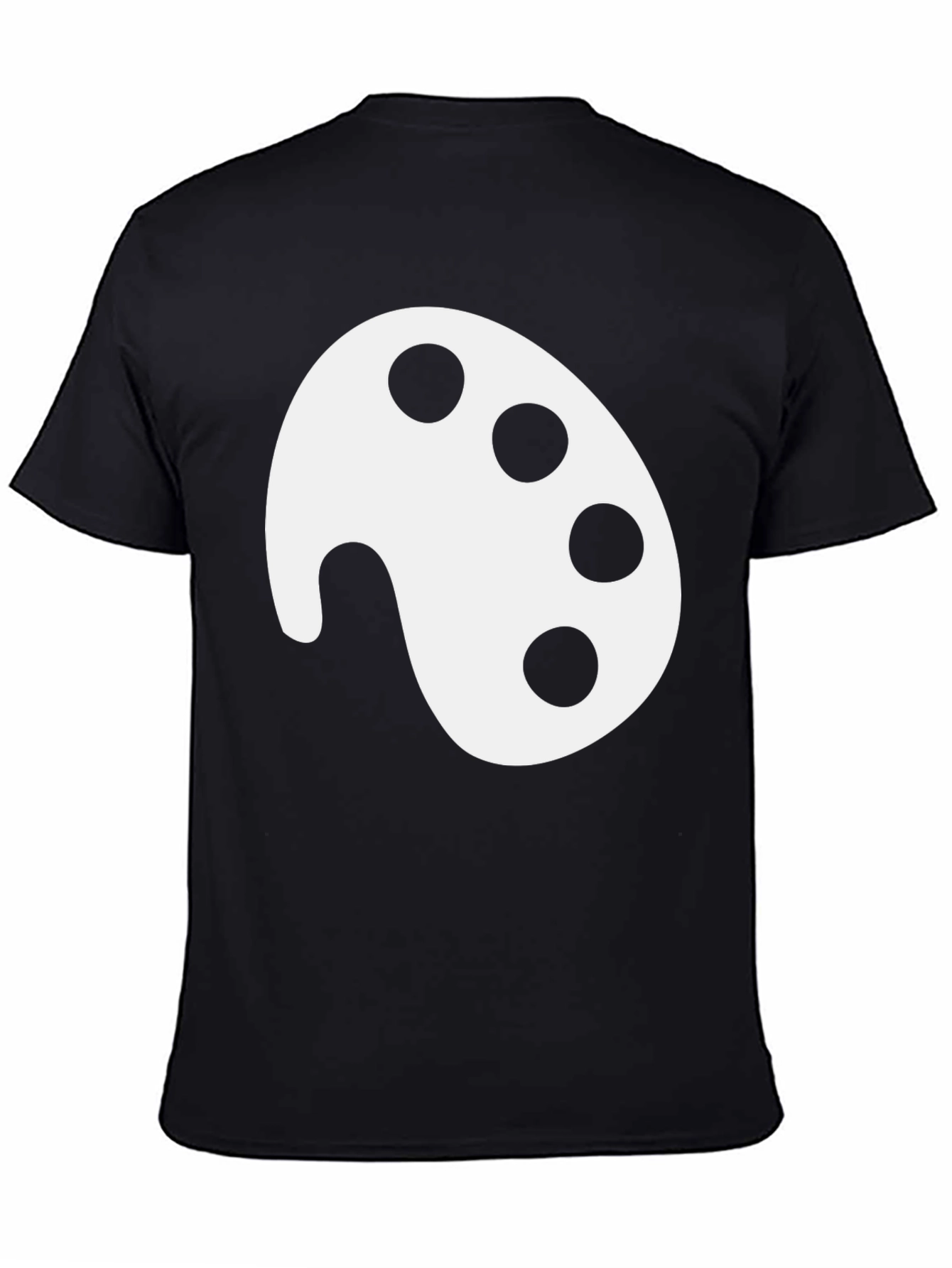 Black Artist Palette Black T-Shirt - Painter's Essential view 4